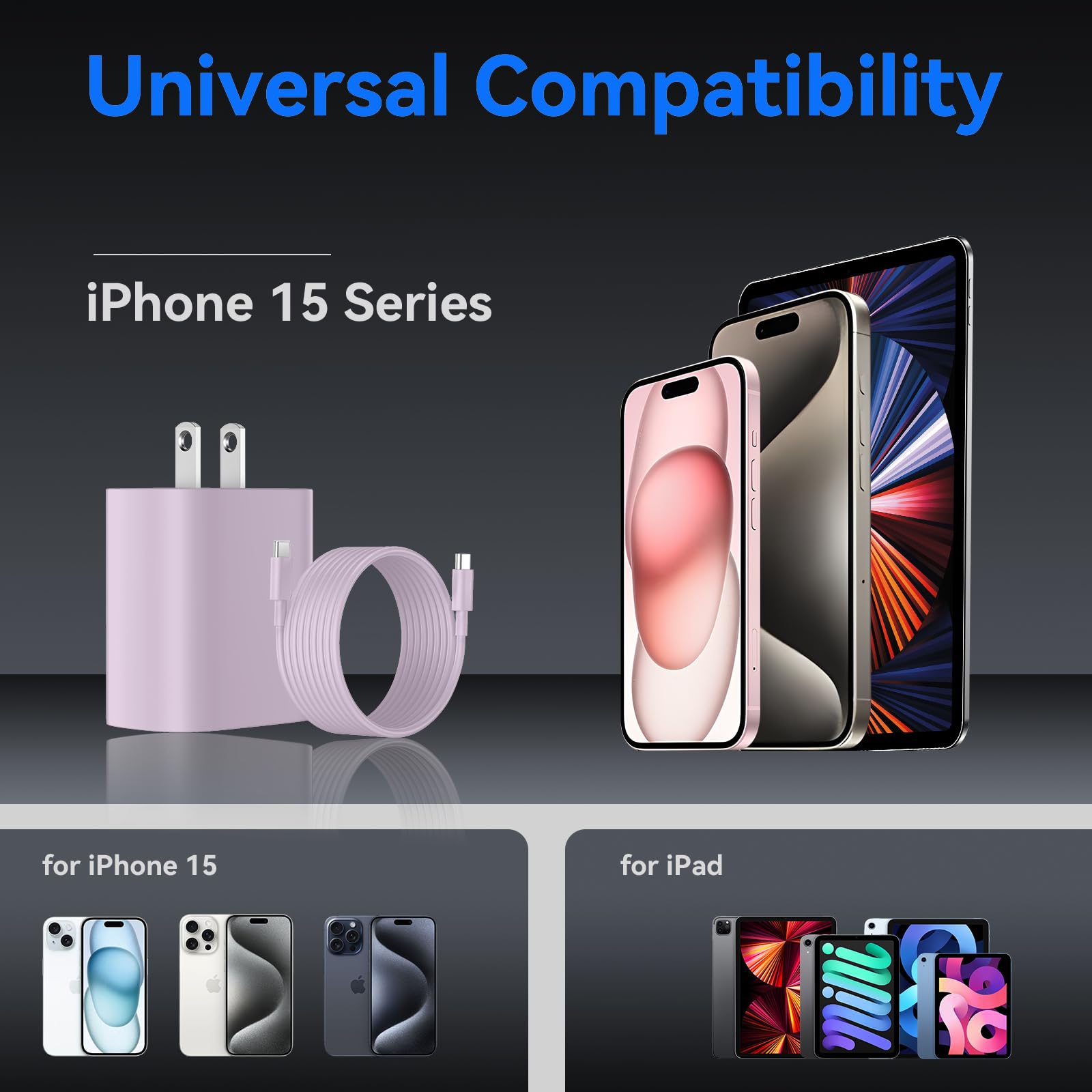 I Phone 16 Pro Max Charger Fast Charging,20W I Phone 16 Fast Charger Block Wall Charger With 10Ft Usb C Cable Cord For I Phone 1