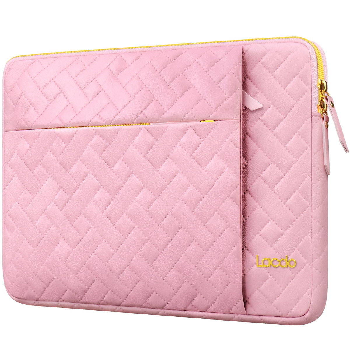 Lacdo 15-15.6 Inch Laptop Sleeve Case for Acer HP Lenovo Dell ASUS Laptop, Acer Aspire 15, HP Pavilion/Envy 15, Dell Latitude 15, Lenovo ThinkPad/IdeaPad 15, ASUS ZenBook 15 Computer Bag, Sakura Pink