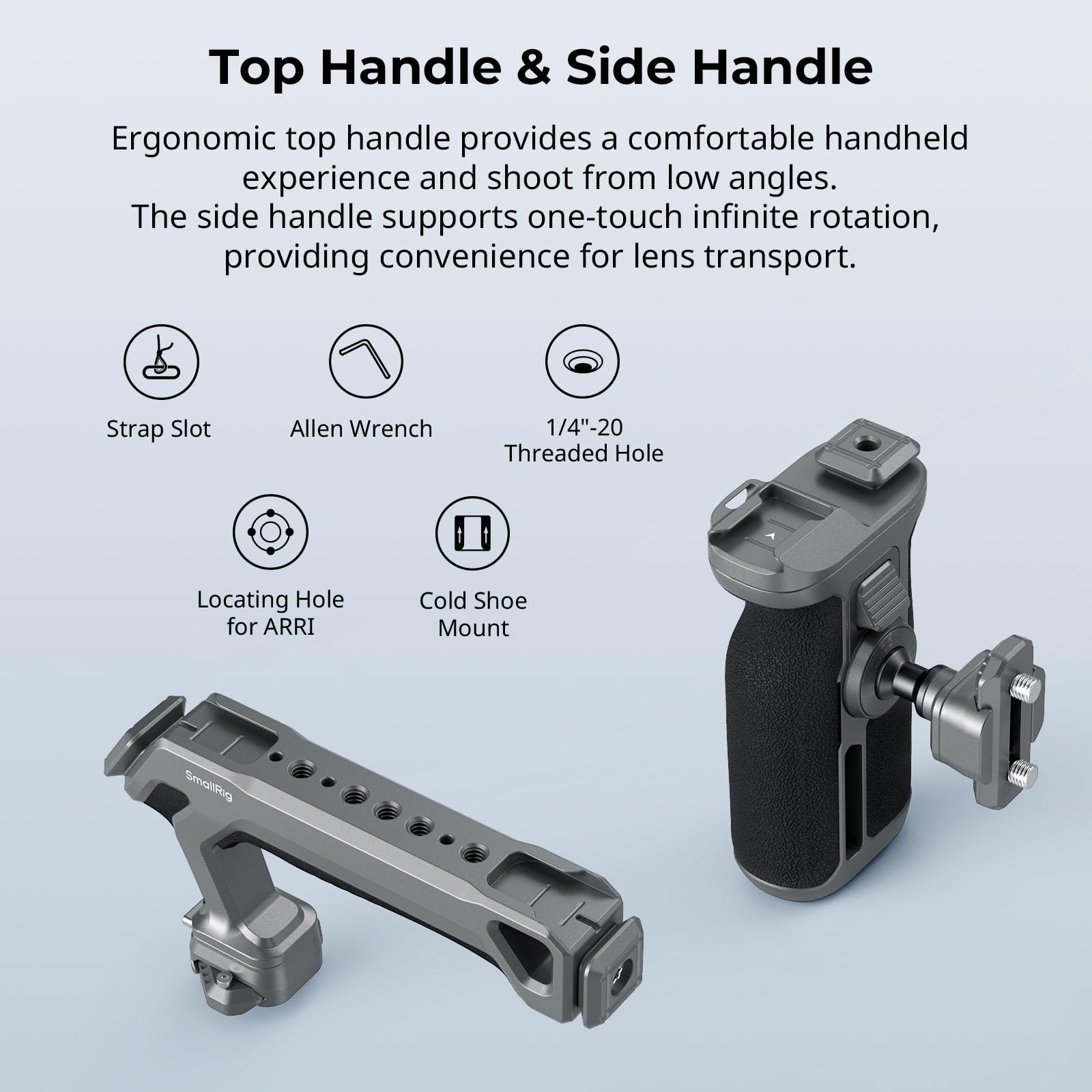 Smallrig Hawklock Quick Release Cage Kit For Sony Alpha 7R V/Alpha 7 Iv/Alpha 7S Iii, With Top Handle, Side Handle, Monitor Moun