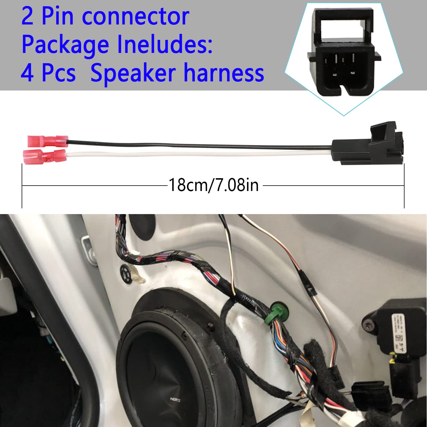 Speaker Harness Wiring Harness 72 4568 Compatible With Gmc Buick Cadillac Chevy Silverado Sierra Suburban Tahoe Yukon Cobalt Col