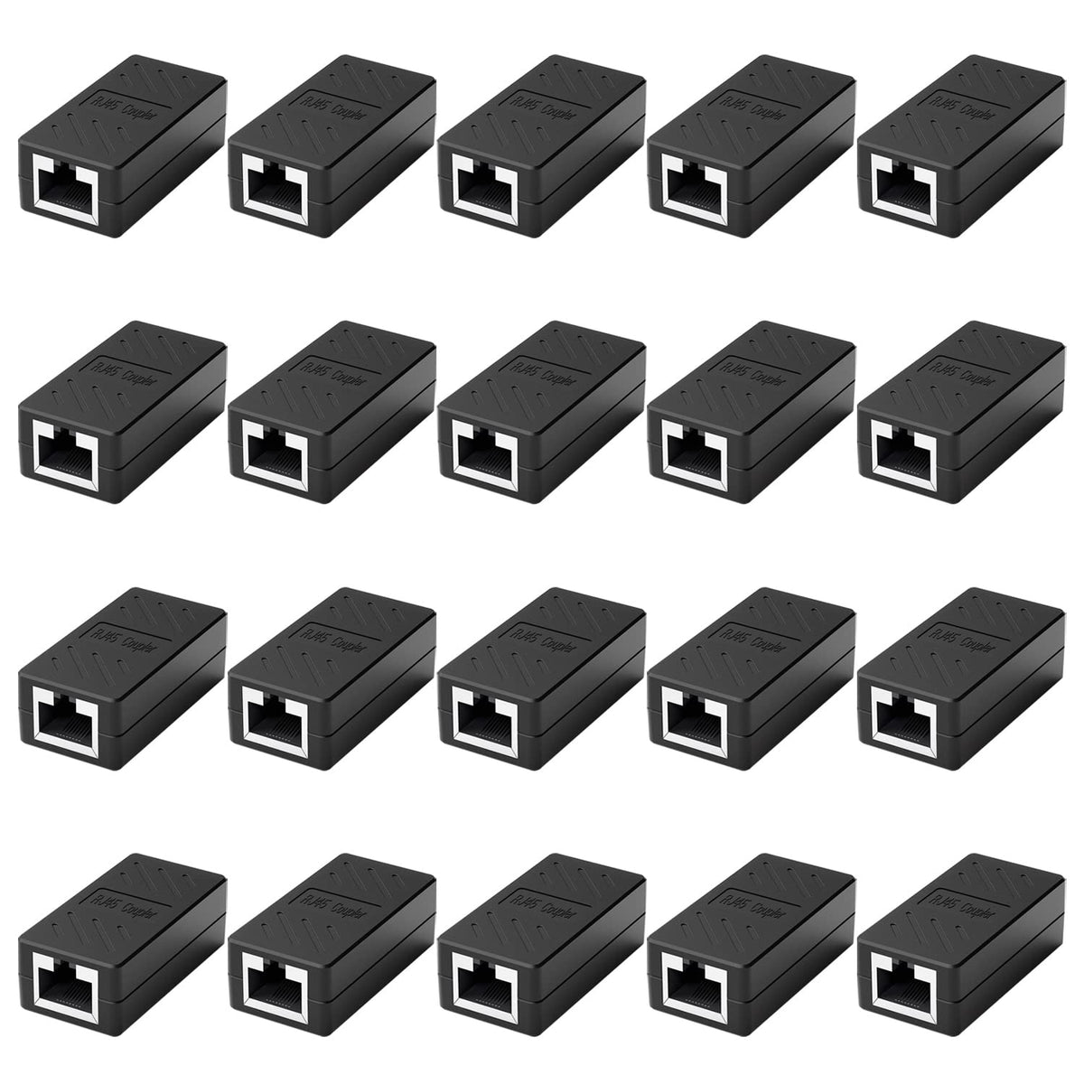 Azduou Rj45 Inline Coupler,Rj45 Coupler, Network Coupler, For Cat7/Cat6/Cat5E/Cat5 Ethernet Cable Extender Connector   Female To