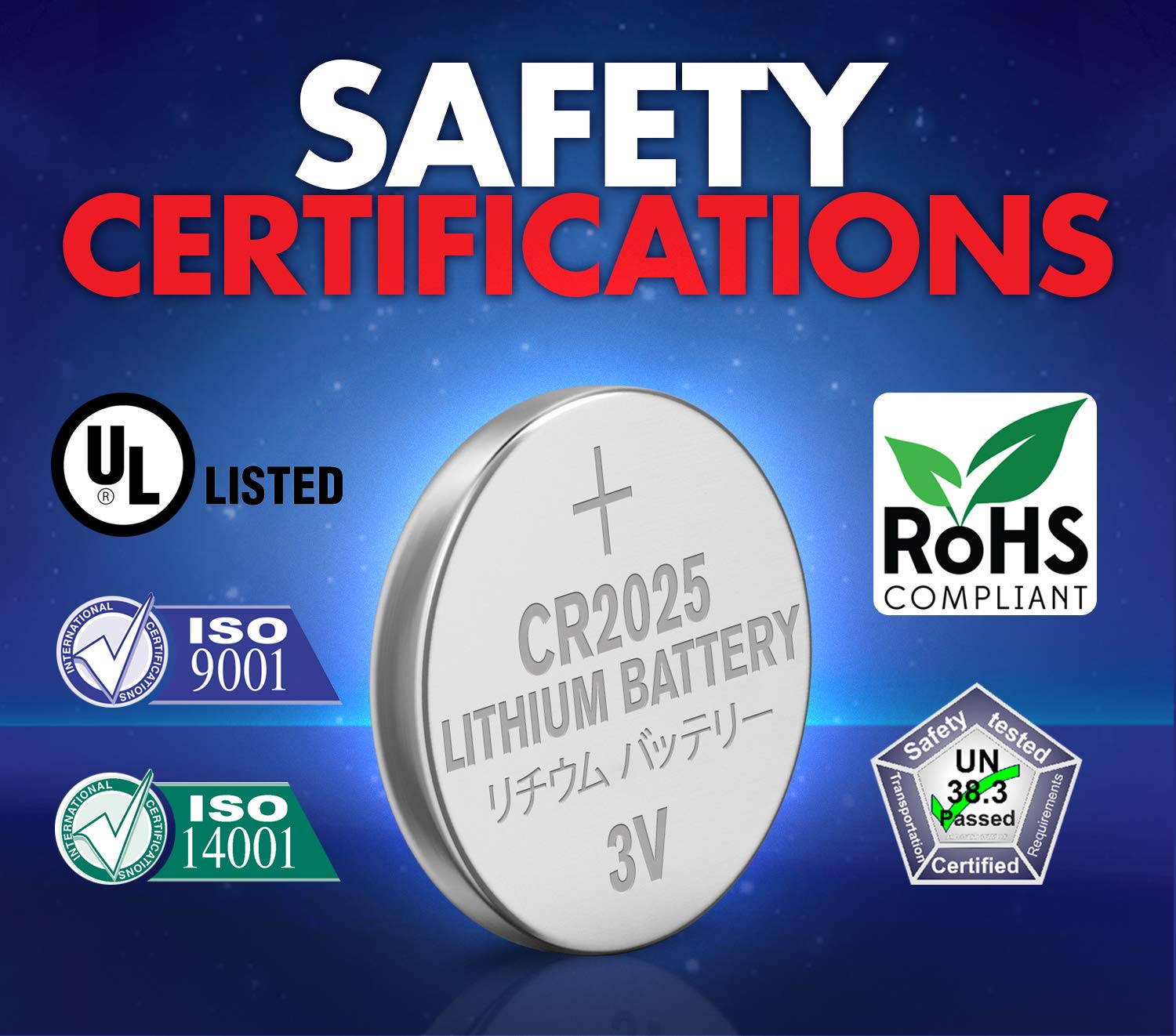 Acdelco 24-Count Cr2025 Batteries, Lithium 3V Coin Cell Button Battery Pack For Watch And Small Electronics, 5 Year Shelf Life