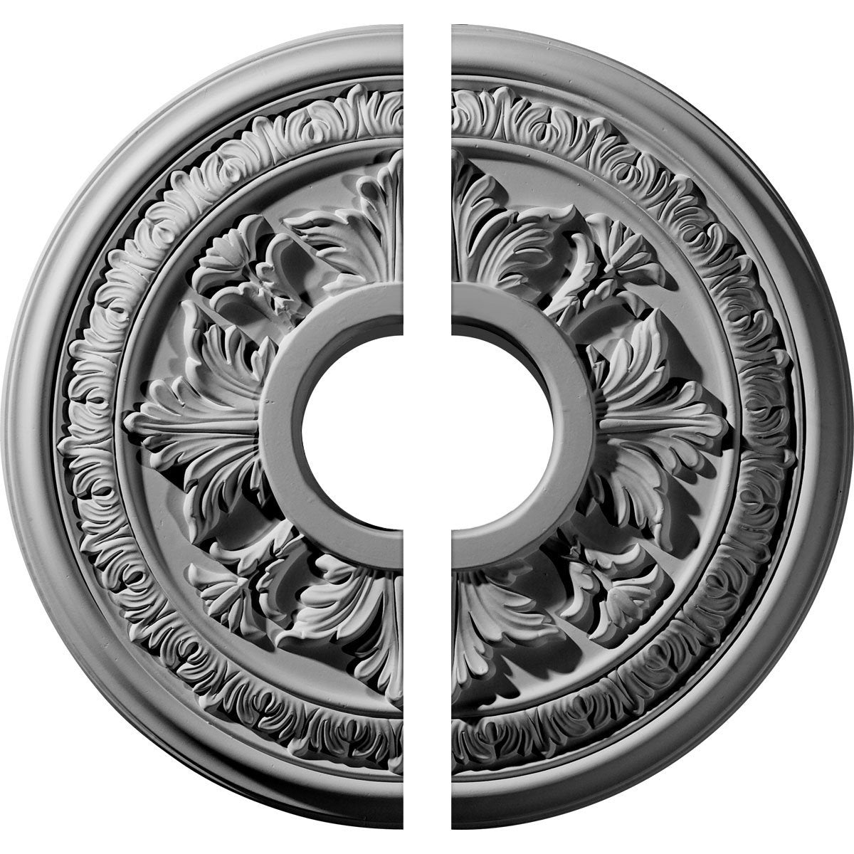 Ekena Millwork Cm15Ba2 Baltimore Ceiling Medallion, 15 3/8''Od X 4 1/4''Id X 1 1/2''P, Factory Primed