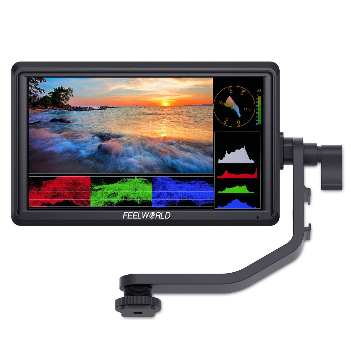 Feelworld Fw568 V3 6 Inch Dslr Camera Field Monitor With Waveform Luts Video Peaking Focus Assist 1920X1080 Ips With 4K Hdmi 8.4