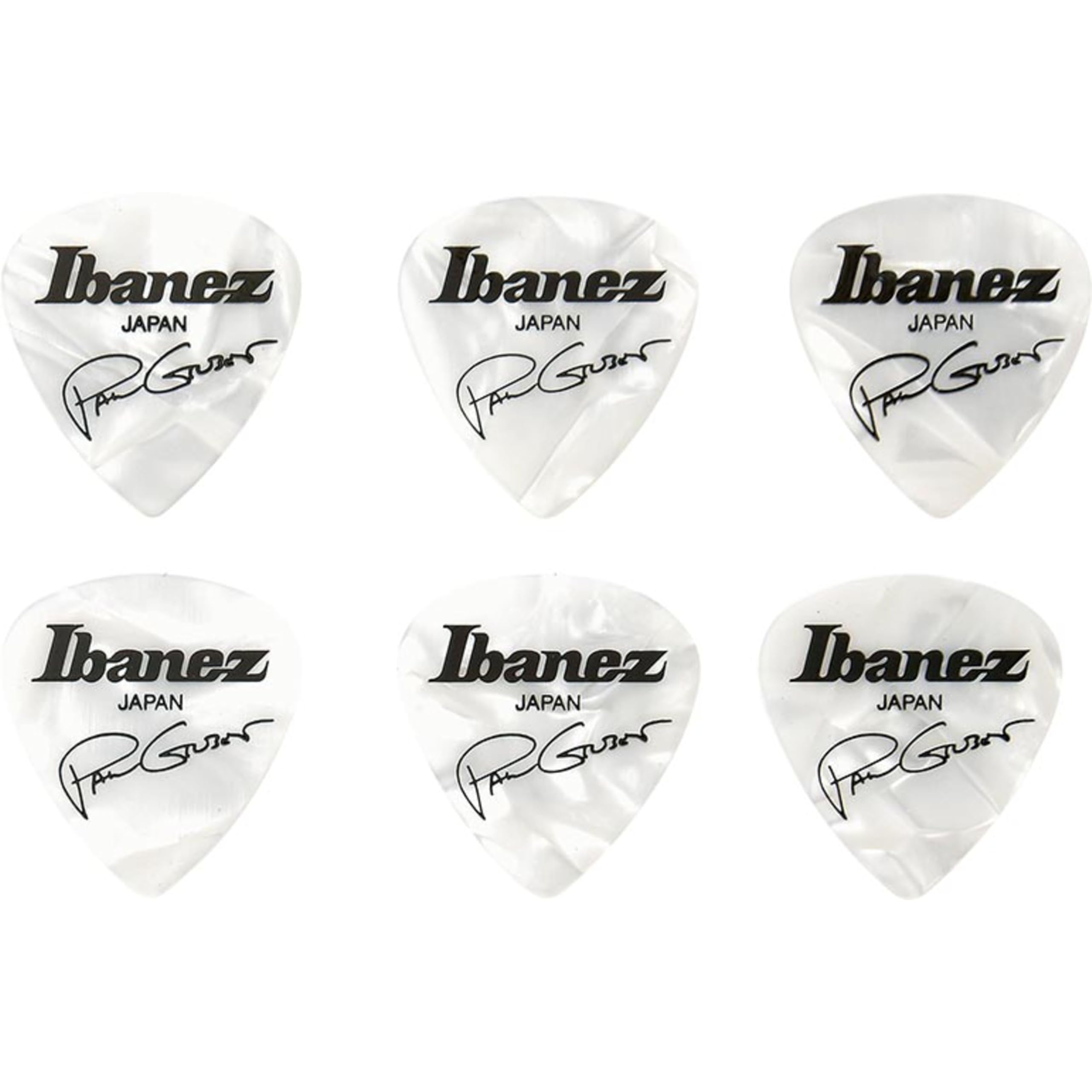 Ibanez Paul Gilbert Signature Guitar Picks (Set Of 6 Pcs) B1000Pg-Pw