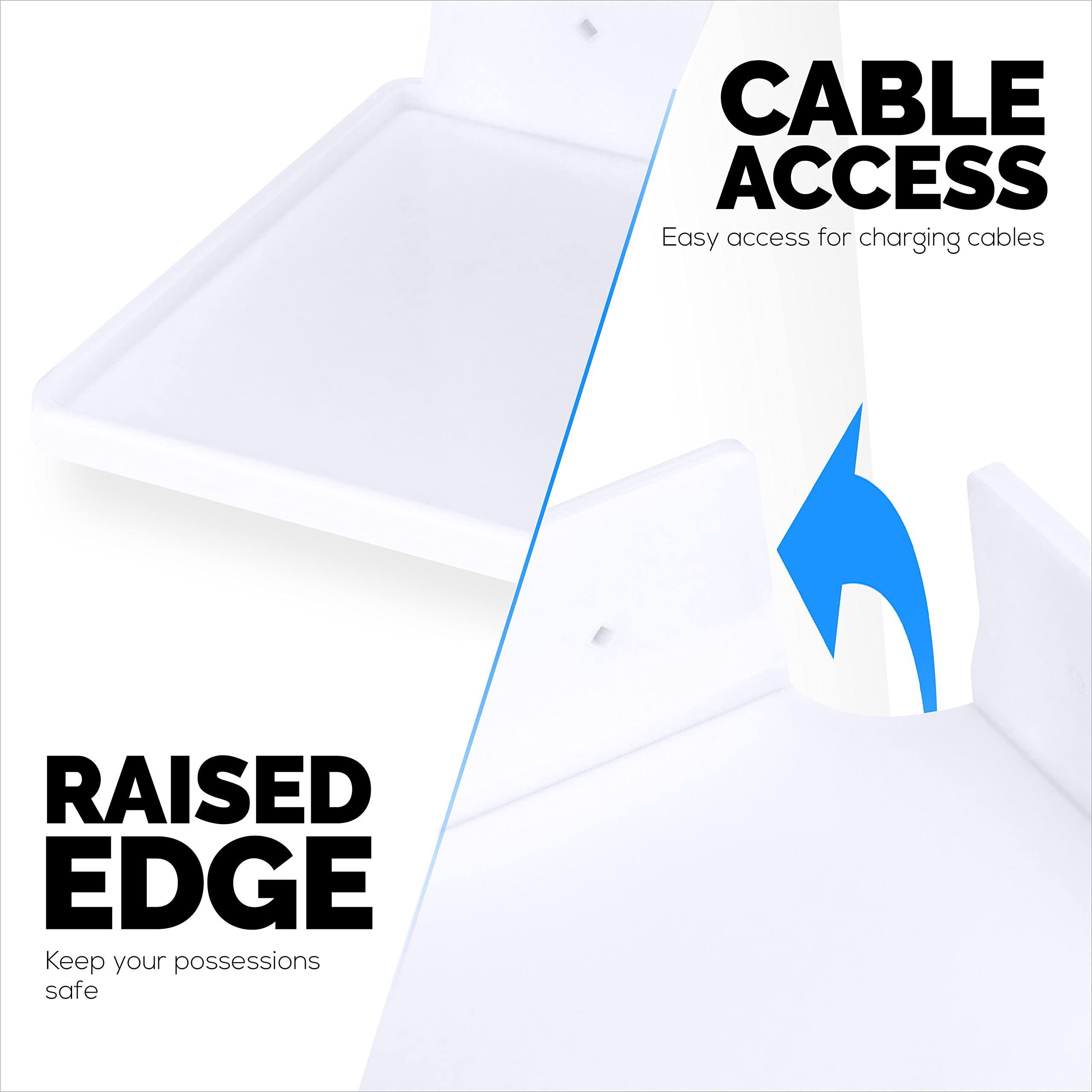 6.5'' Corner Shelf Mount For Speakers, Cameras, Baby Monitors, Plants, Books Electronics, Collectibles & More, Adhesive & Screw