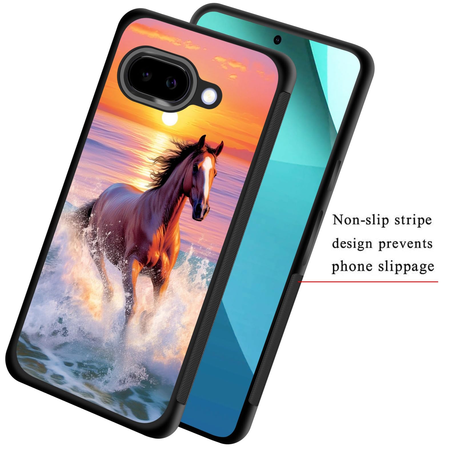Zqlplzr For Pixel 9A Case,Tire Anti-Skid Edges Cute Design Shockproof Bumper Full Protection Back Cover For Google Pixel 9A 6.3'