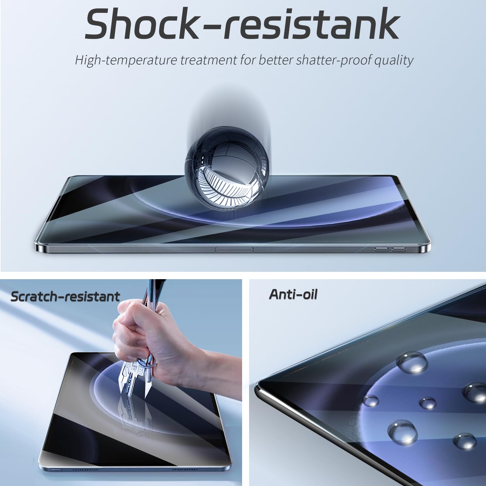 Zenrich [2Pack] Anti Blue Light Tempered Glass Screen Protector For Samsung Galaxy Tab S9 Fe/Tab A9 Plus/Tab S9/ Tab S8/Tab S7 W