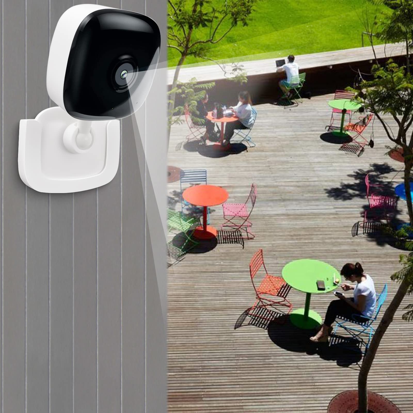 Upgraded 2 Pack Self Adhesive Wall Mount Holder Fits For Kasa Smart Security Camera Ec60,Kc100,Kc105,Kc400,No Drilling Easy Inst