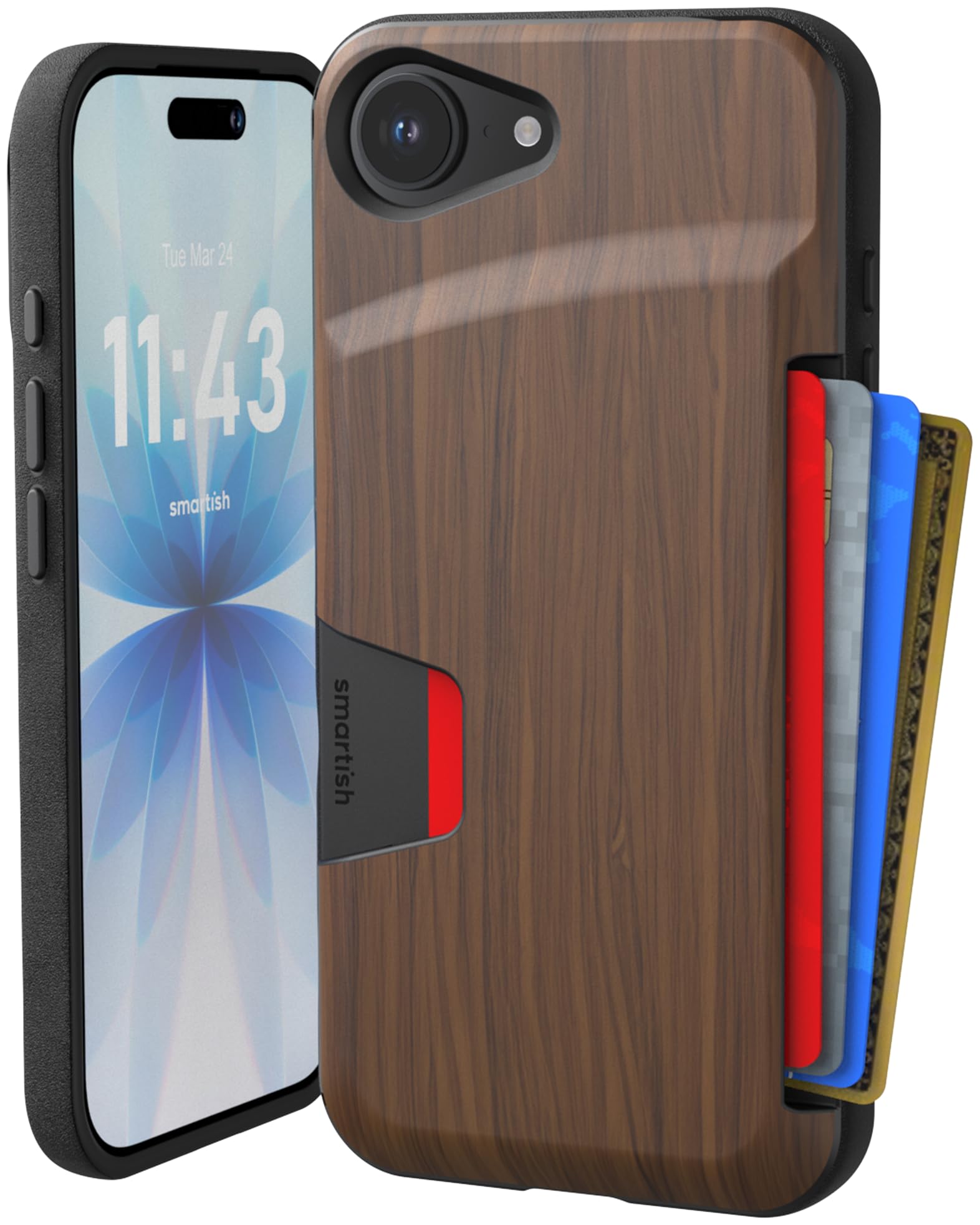Smartish iPhone 17e/16e Wallet Case - Wallet Slayer Vol. 1 [Slim + Protective] Credit Card Holder - Drop Tested Hidden Credit Ca