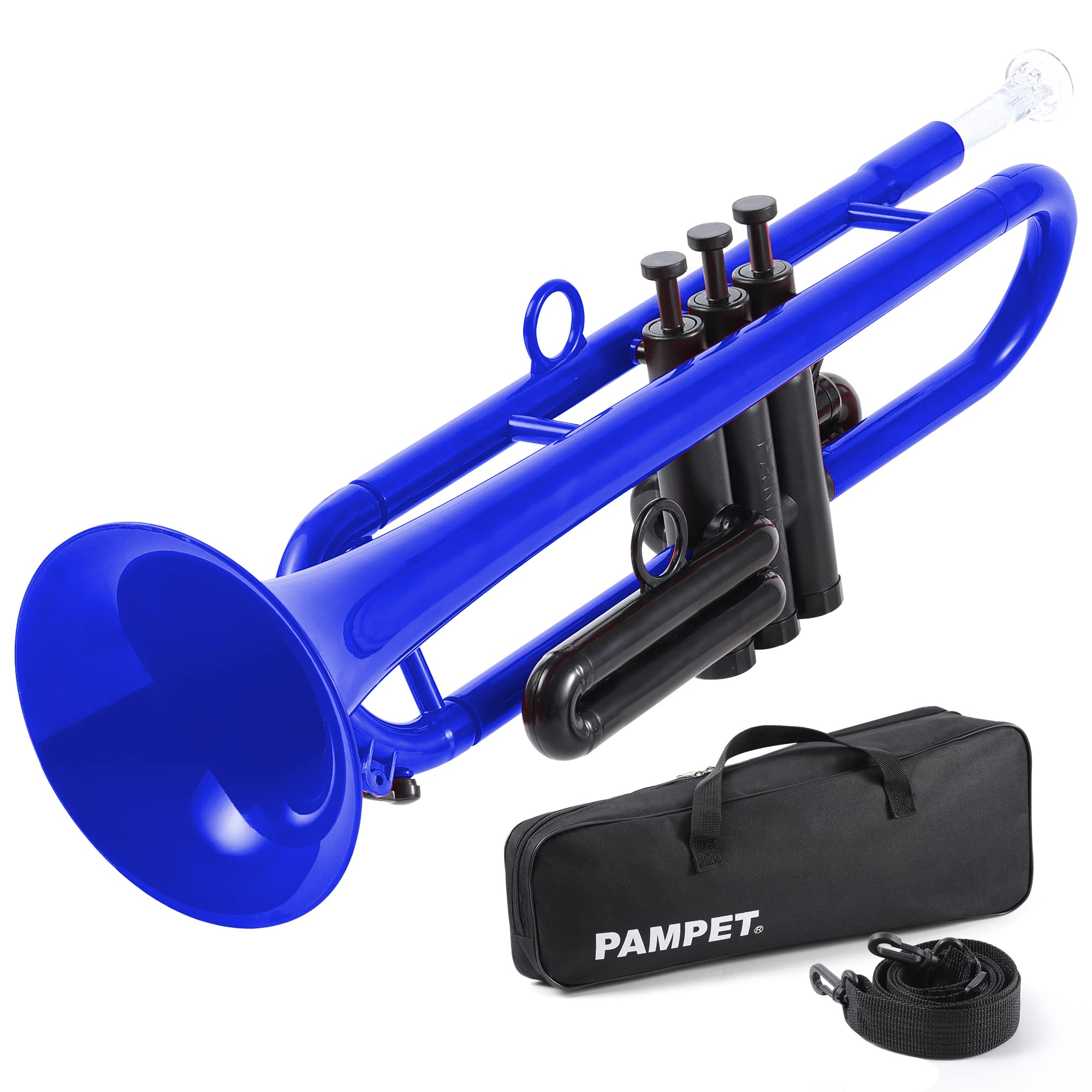 Pampet Professional Plastic Bb Trumpet Standard Trumpet Set For Student Beginner With 7C Mouthpiece And 3C Mouthpiece,Bb Trumpet