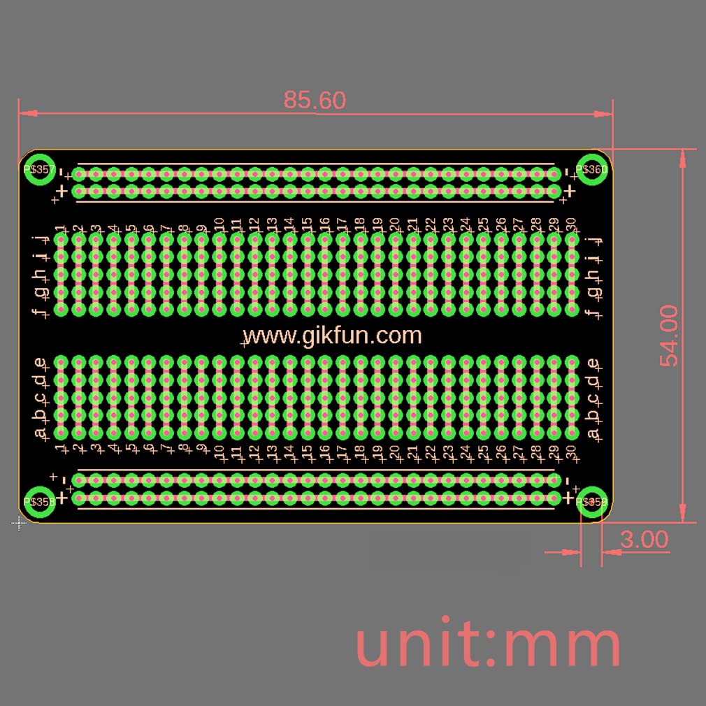 Gikfun Solder Able Breadboard Gold Plated Finish Proto Board Pcb For Arduino Soldering Projects (Pack Of 3Pcs) Gk1022