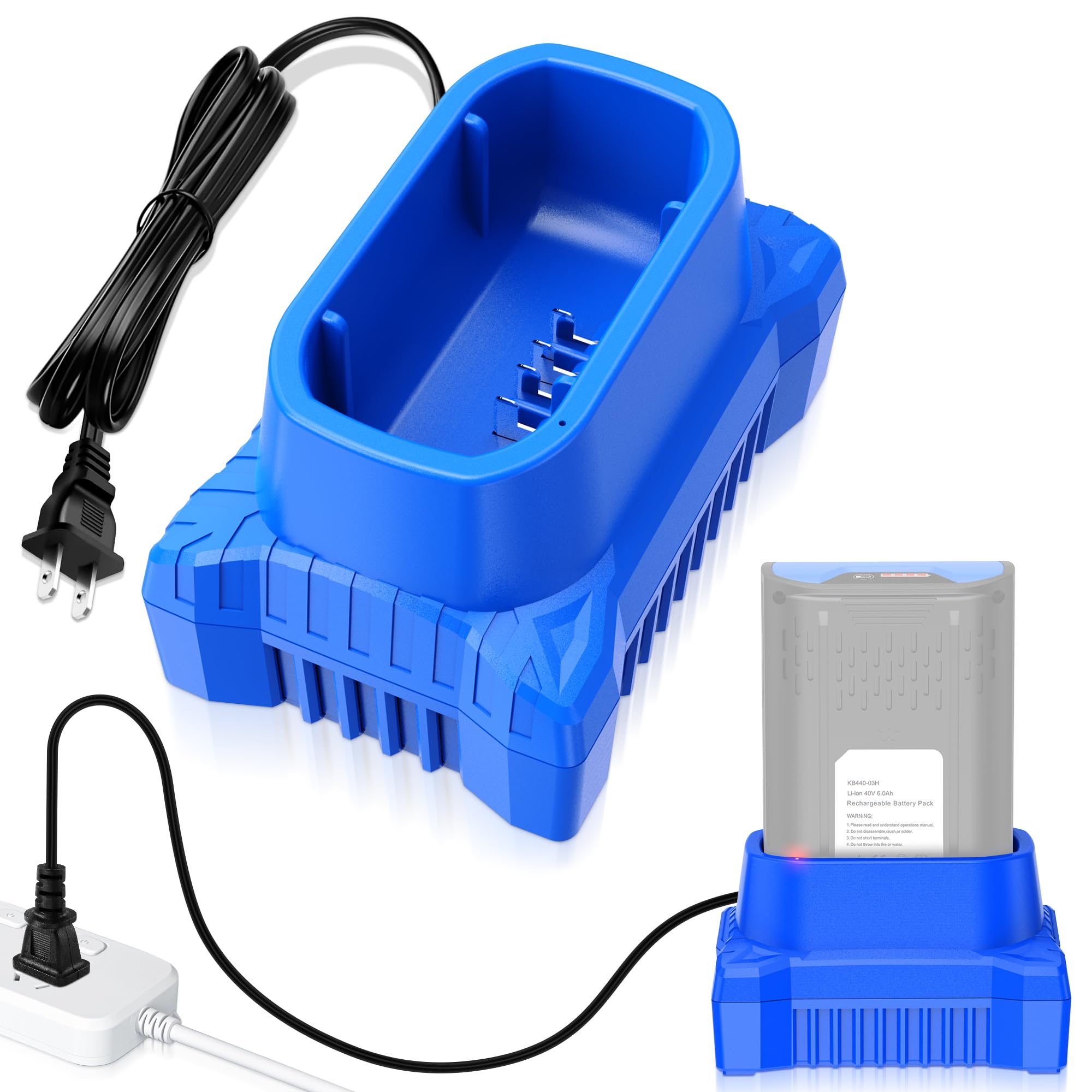 Charger Replacement for Kobalt 40-Volt Ion Power Equipment Battery Rapid Quick Charger, Compact Cordless Power Equipment Battery