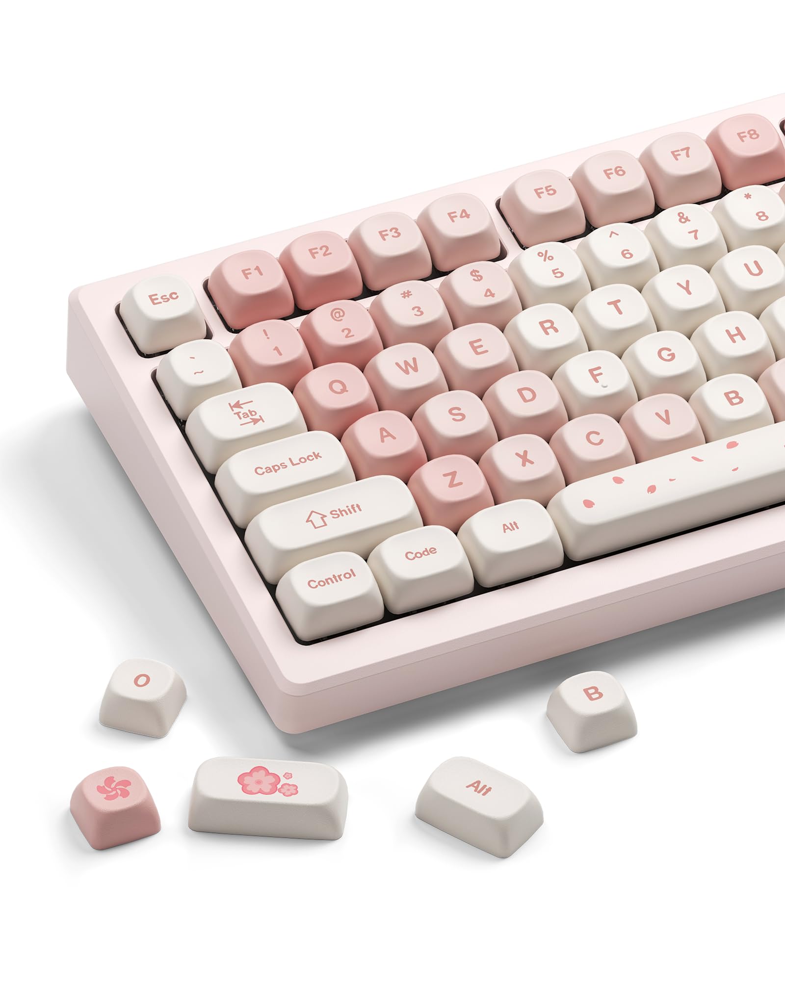 Hitime Xvx Keycaps   Pink Cute Pbt Keycaps, Moa Keycaps Dye Sublimation, Custom Keyboard Keycaps 60 65 75 100 Percent For 100%, 