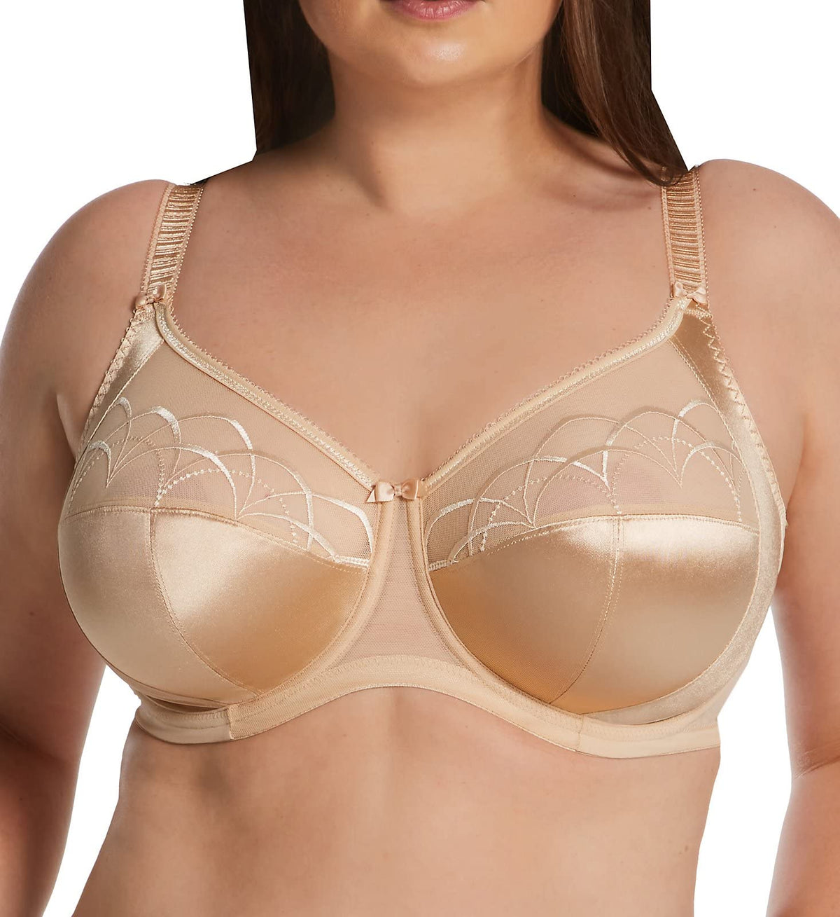 Elomi Womens Plus Size Cate Underwire Full Cup Banded Bra, Sand, 34E