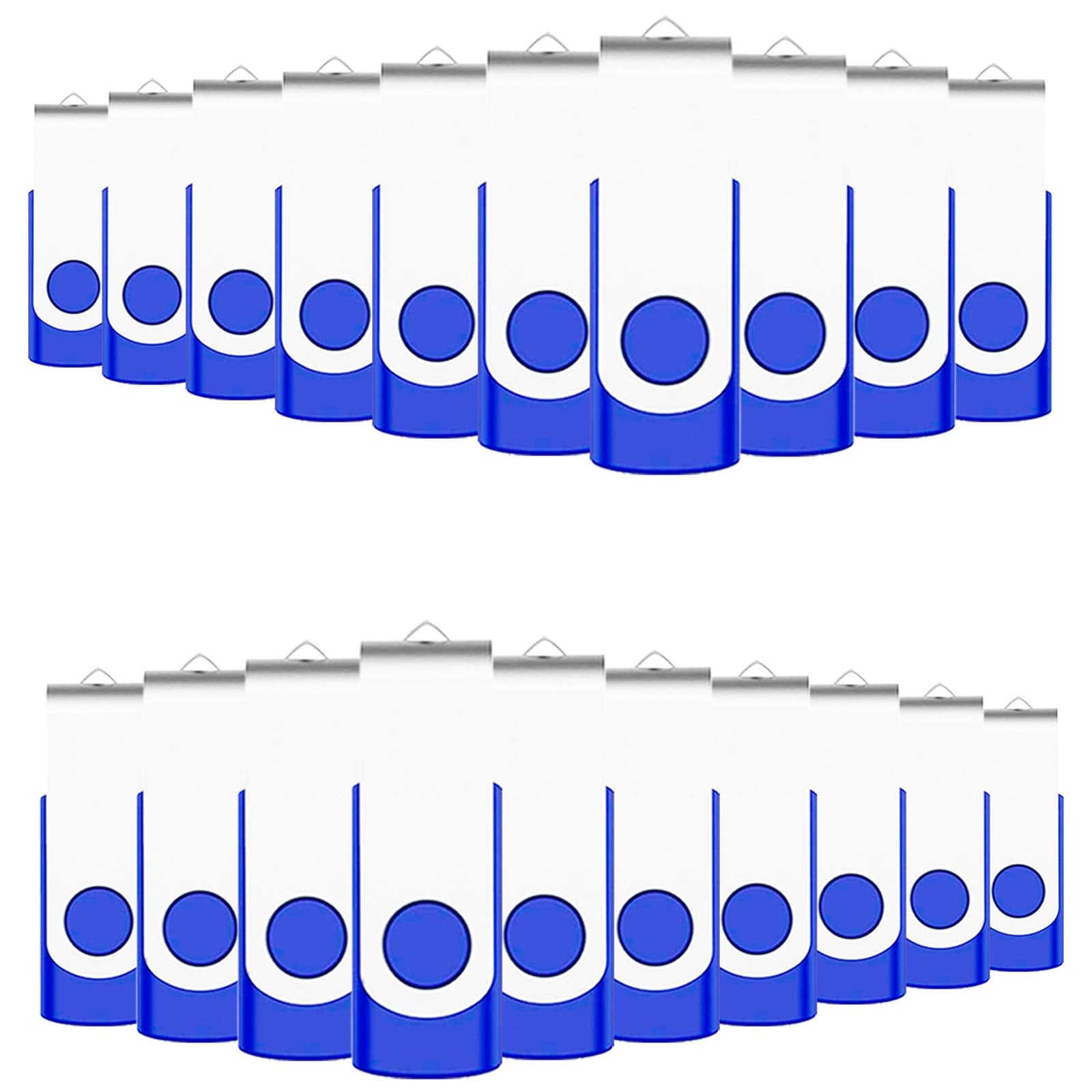 128Mb Bulk Flash Drives 50 Pack, Eastbull Usb 2.0 Flash Drives Pack Thumb Drives Bulk For Storage (Blue)