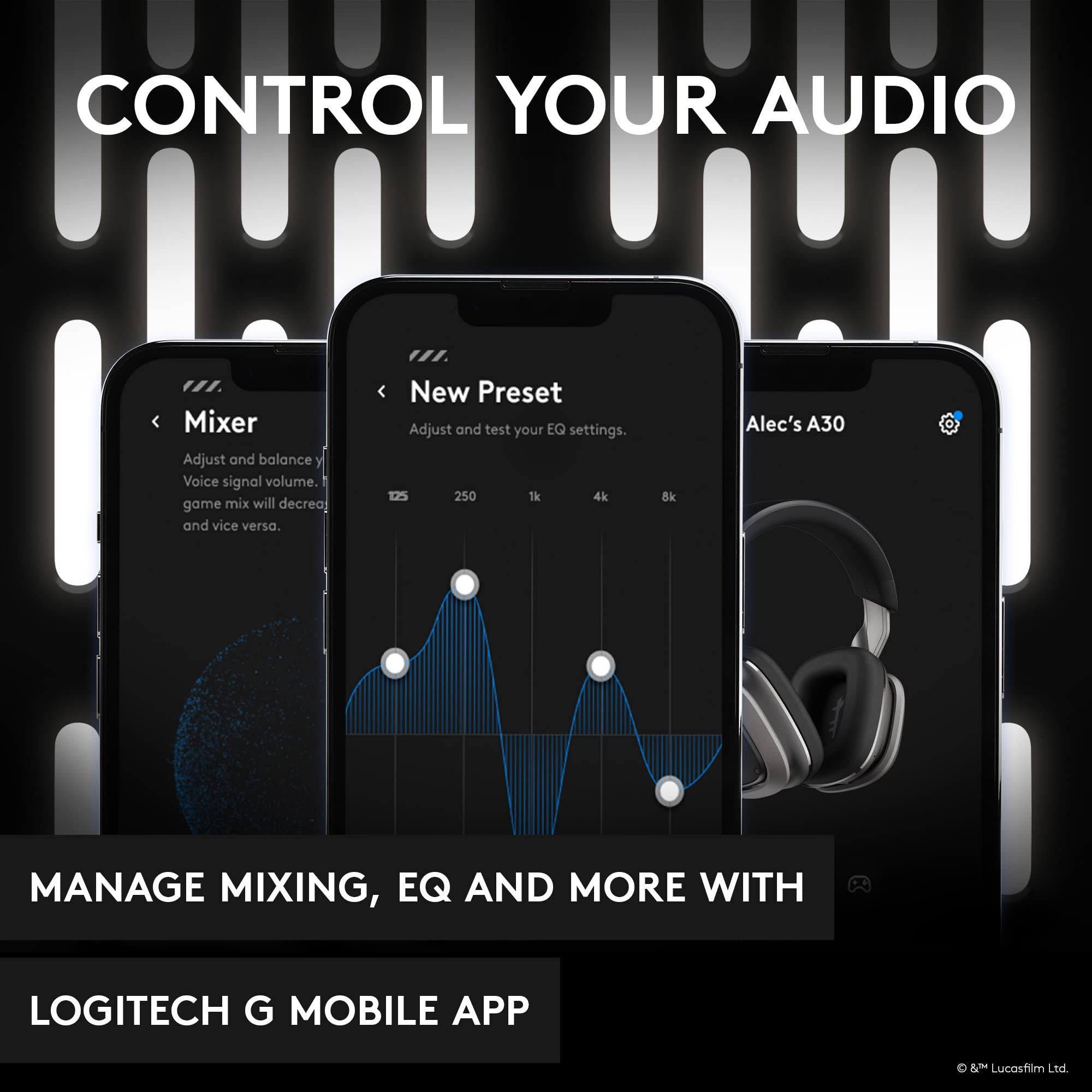 Logitech Astro A30 Lightspeed Wireless Gaming Headset For Xbox  Bluetooth, 2.4Ghz, Built In & Detachable Mic, Usb C, 3.5Mm, For