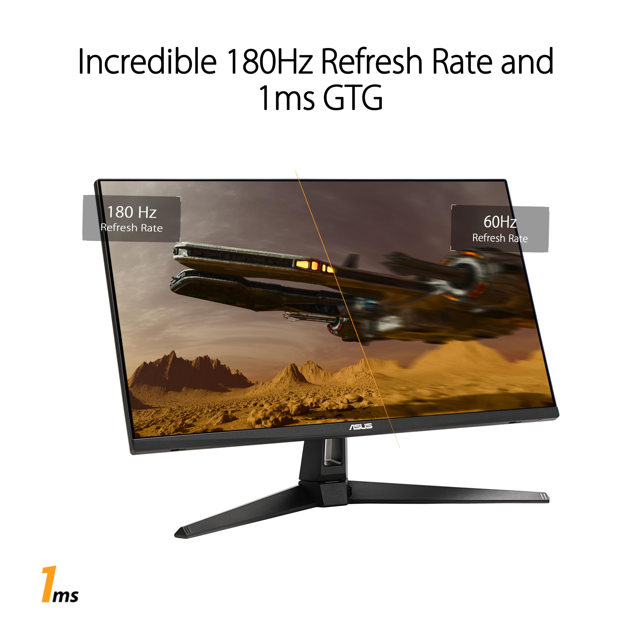 Asus Tuf Gaming 27    1440P Hdr Monitor (Vg27Aq3A) - Qhd (2560 X 1440), 180Hz, 1Ms, Fast Ips, 130% Srgb, Extreme Low Motion Blur