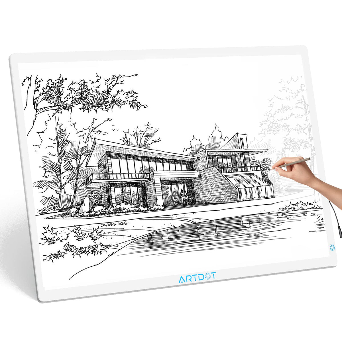 Artdot A1 Large Led Light Pad For Diamond Painting Ac Powered Light Board Kit Adjustable Brightness Light Box Drawing For 5D Dia