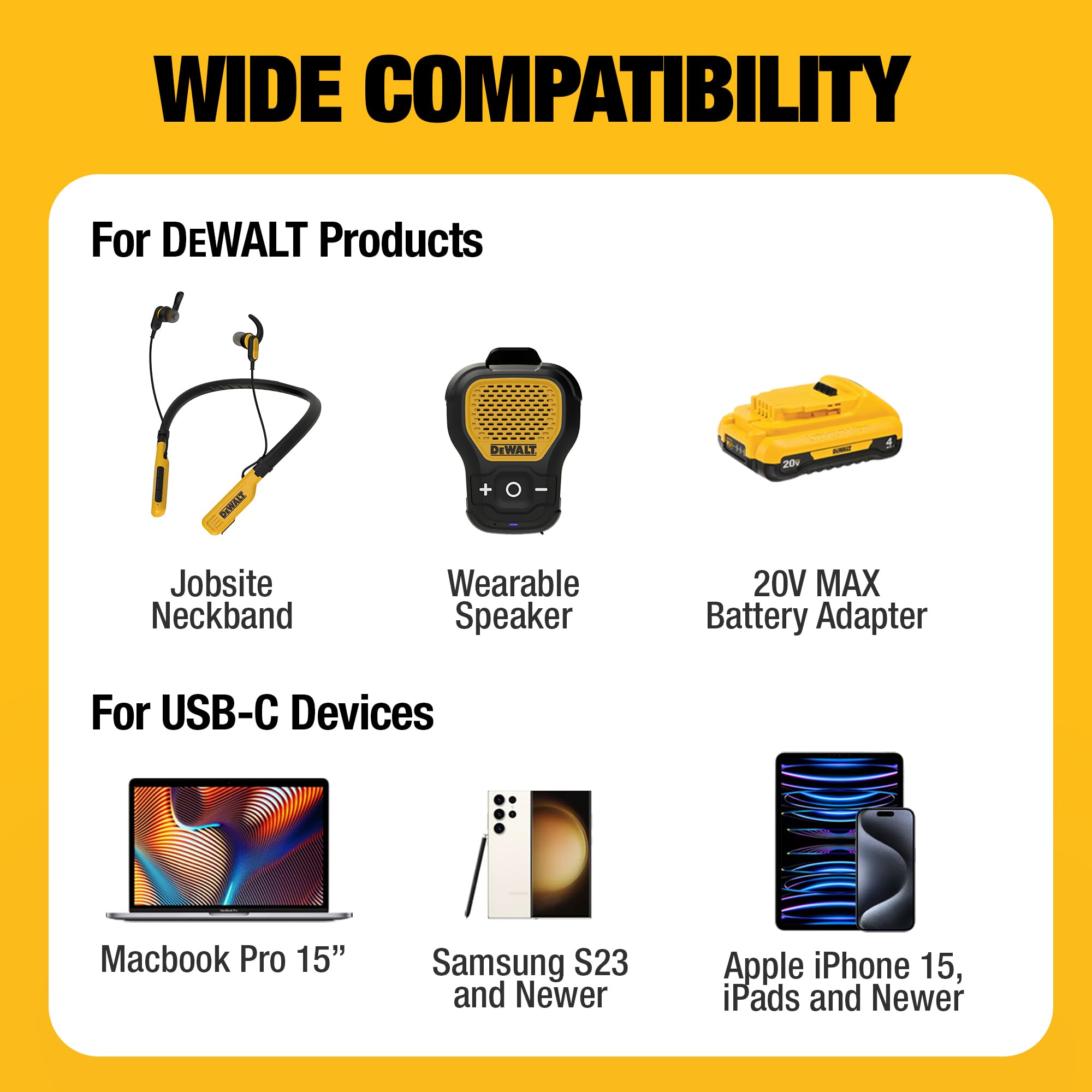 Dewalt Usb C Car Charger, 120W 2-Port Pd 3.0 Type C Adapter, Pps Fast Charging With Power Delivery For Iphone 16 15 14 13 12 11