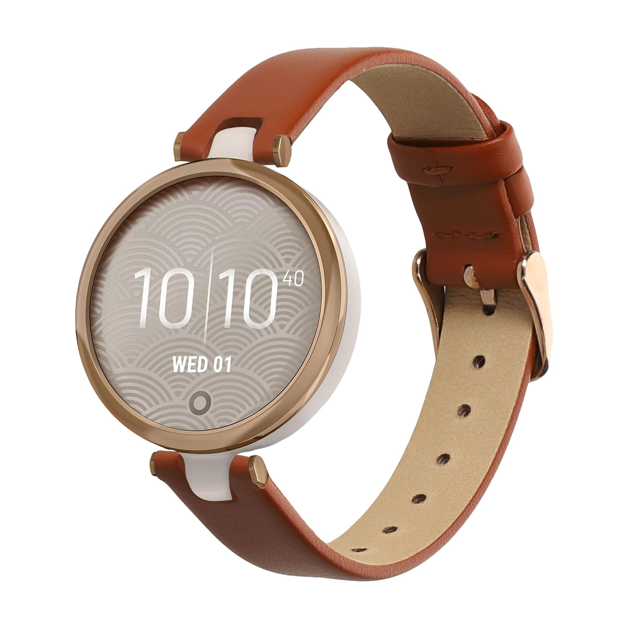 kwmobile Real Leather Watch Strap Compatible with Garmin Lily Sport - Fitness Tracker Replacement Sports Wristband with Clasp