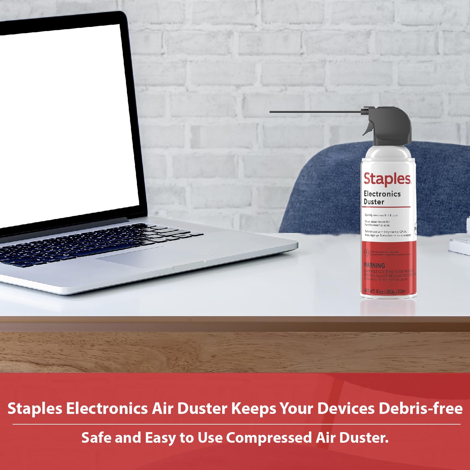 Staples Electronics Air Dusters, Canned Compressed Air Duster Cans (6 Pack)