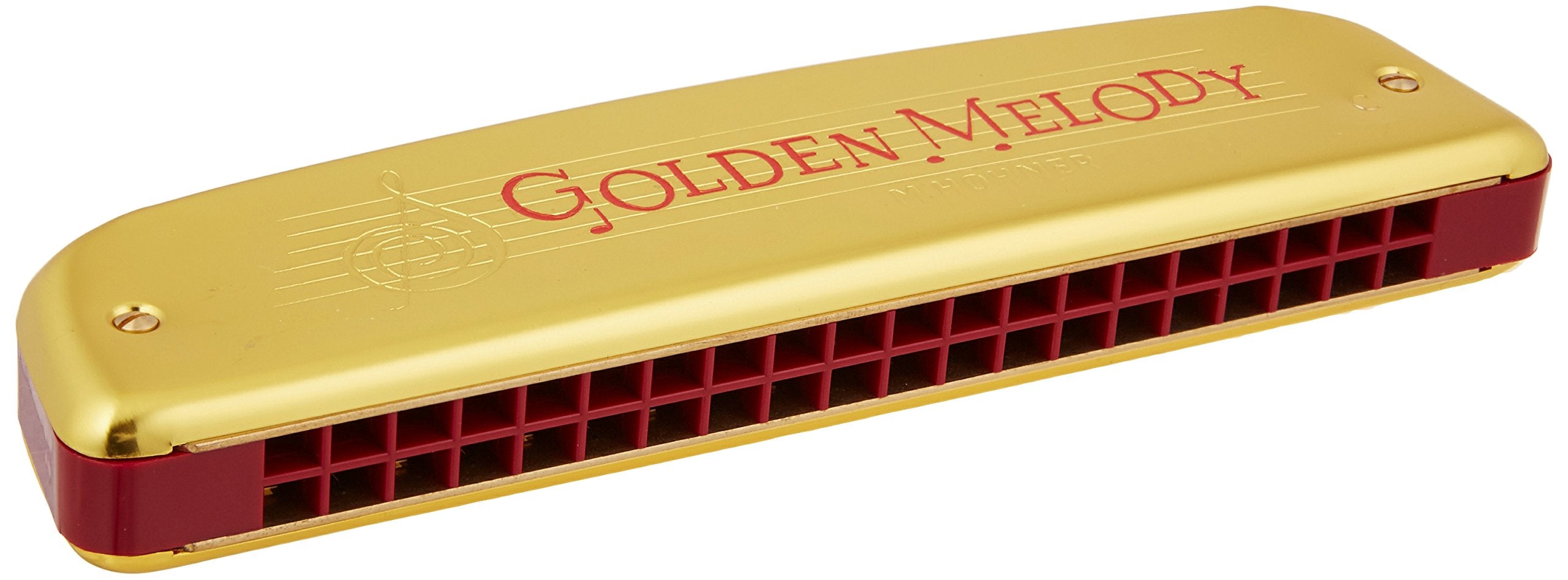 Hohner 2416 C Golden Melody Tremolo Harmonica, Key Of C, Gold