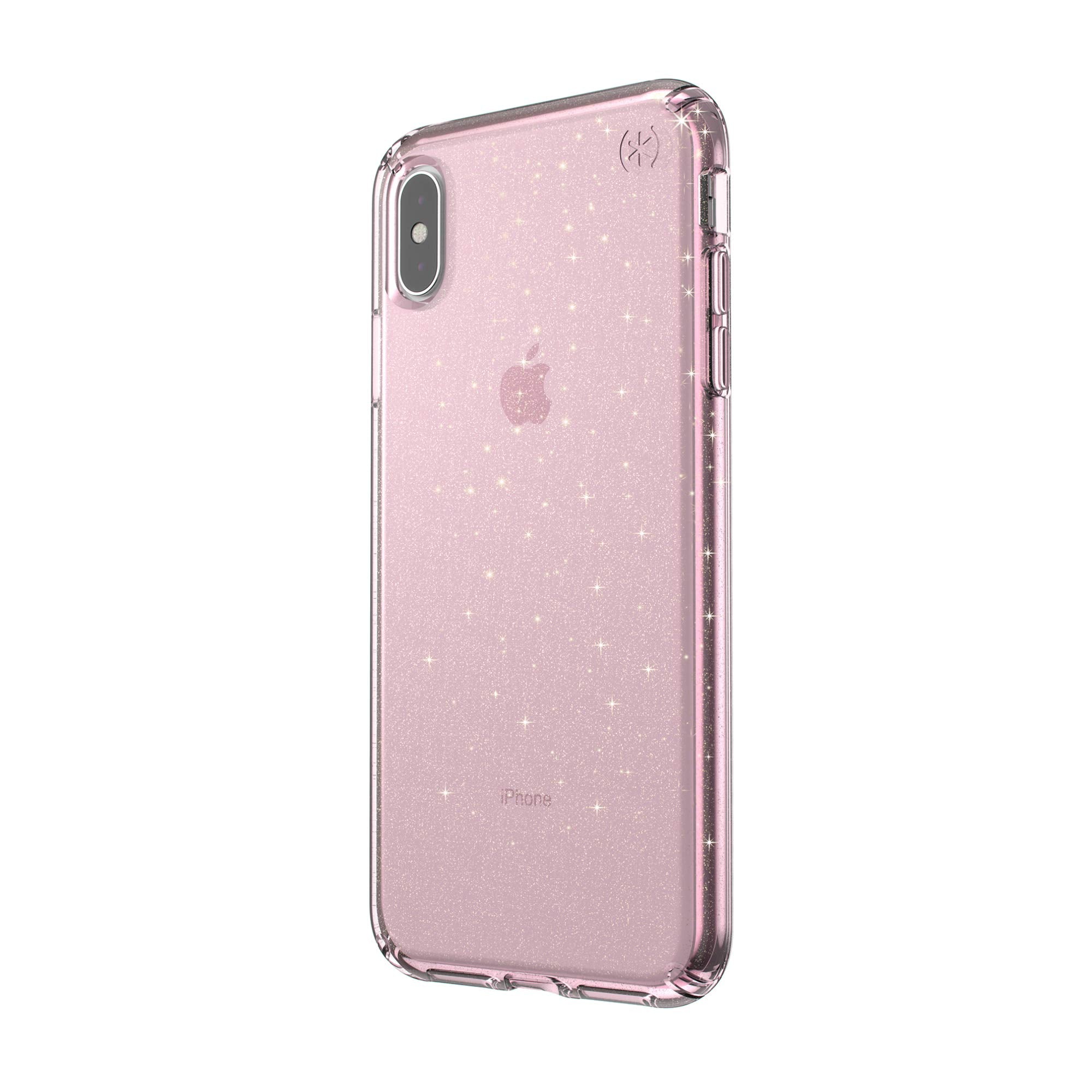 Speck Products Compatible Phone Case For Apple Iphone Xs Max, Presidio Clear + Glitter Case, Bella Pink With Gold Glitter/Bella