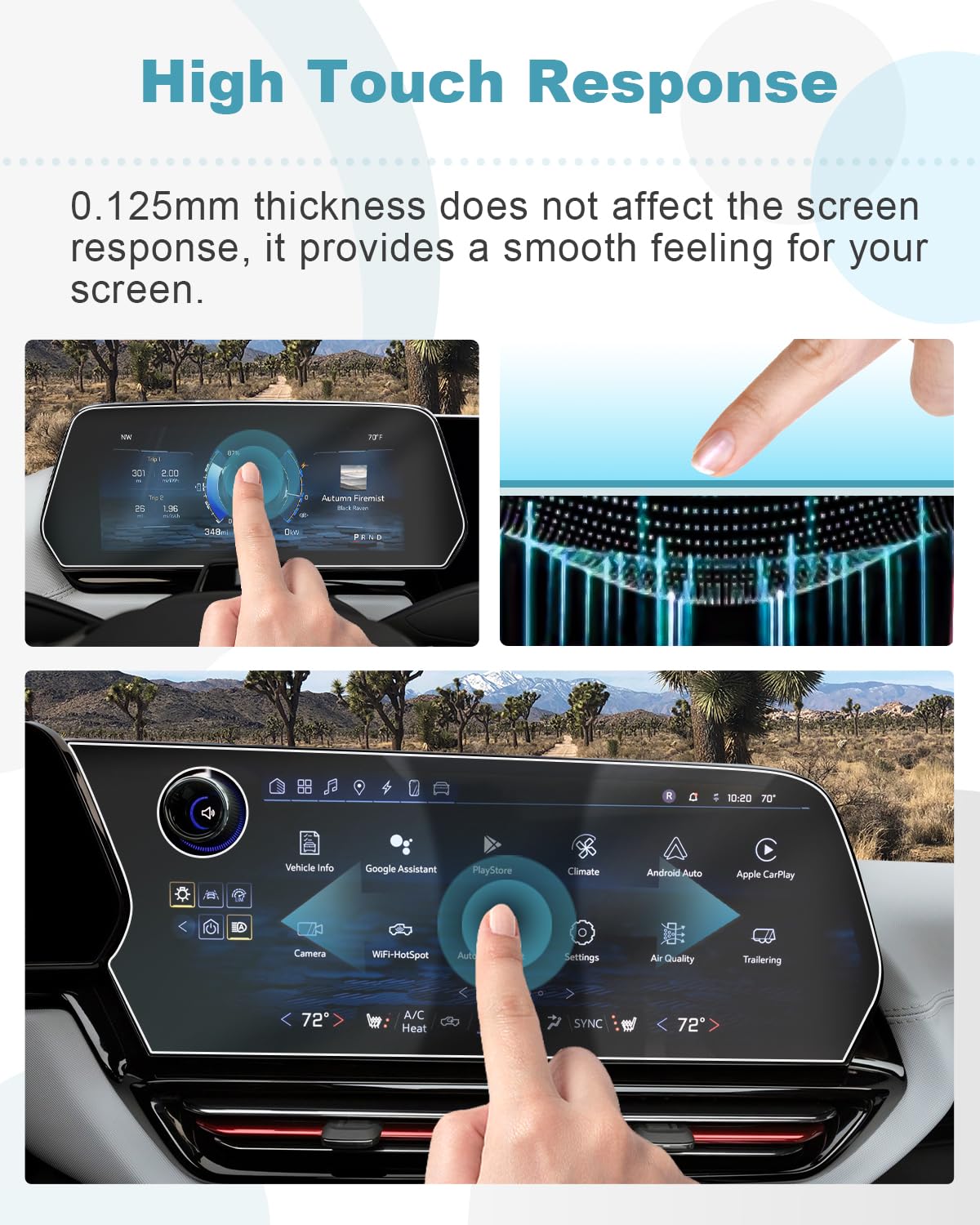 Cdefg 4 Pack For 2024 2025 Chevy Blazer Ev/ 2024 2025 Chevrolet Traverse/ 2024 2025 Equinox Ev Screen Protector For 2024 2025 Blazer Ev/Traverse/ 2024 Equinox Ev Accessories Screen Protector