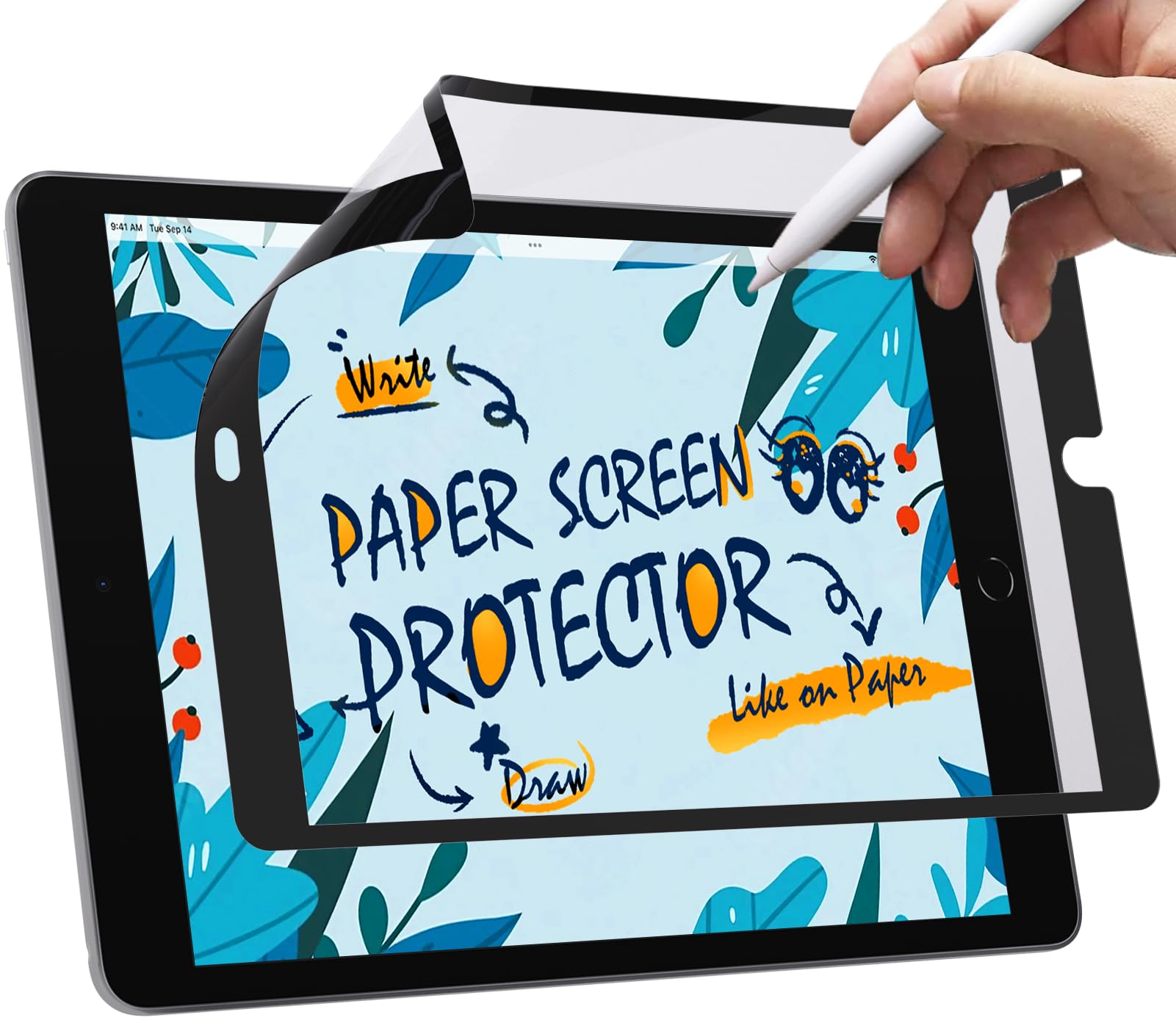 Mamol Magicsuction Paper Screen Protector For Ipad 9Th 8Th 7Th Generation, Write And Draw Like On Paper, Ipad 10.2 Inch (2021 20