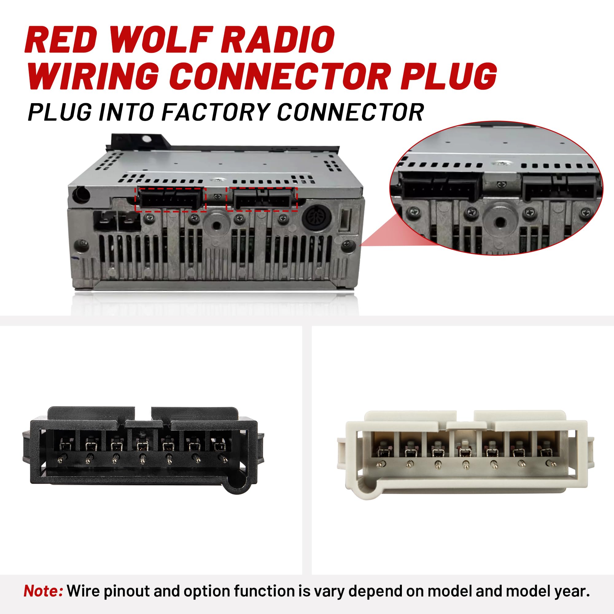 Red Wolf Car Radio Wire Harness Replacement For Jeep Cherokee 1997 2001, 1999 Chrysler 300M 1999 2001, Dodge Neon 1995 2001 Install Aftermarket Stereo Wiring Cable Connector Adapter Plug