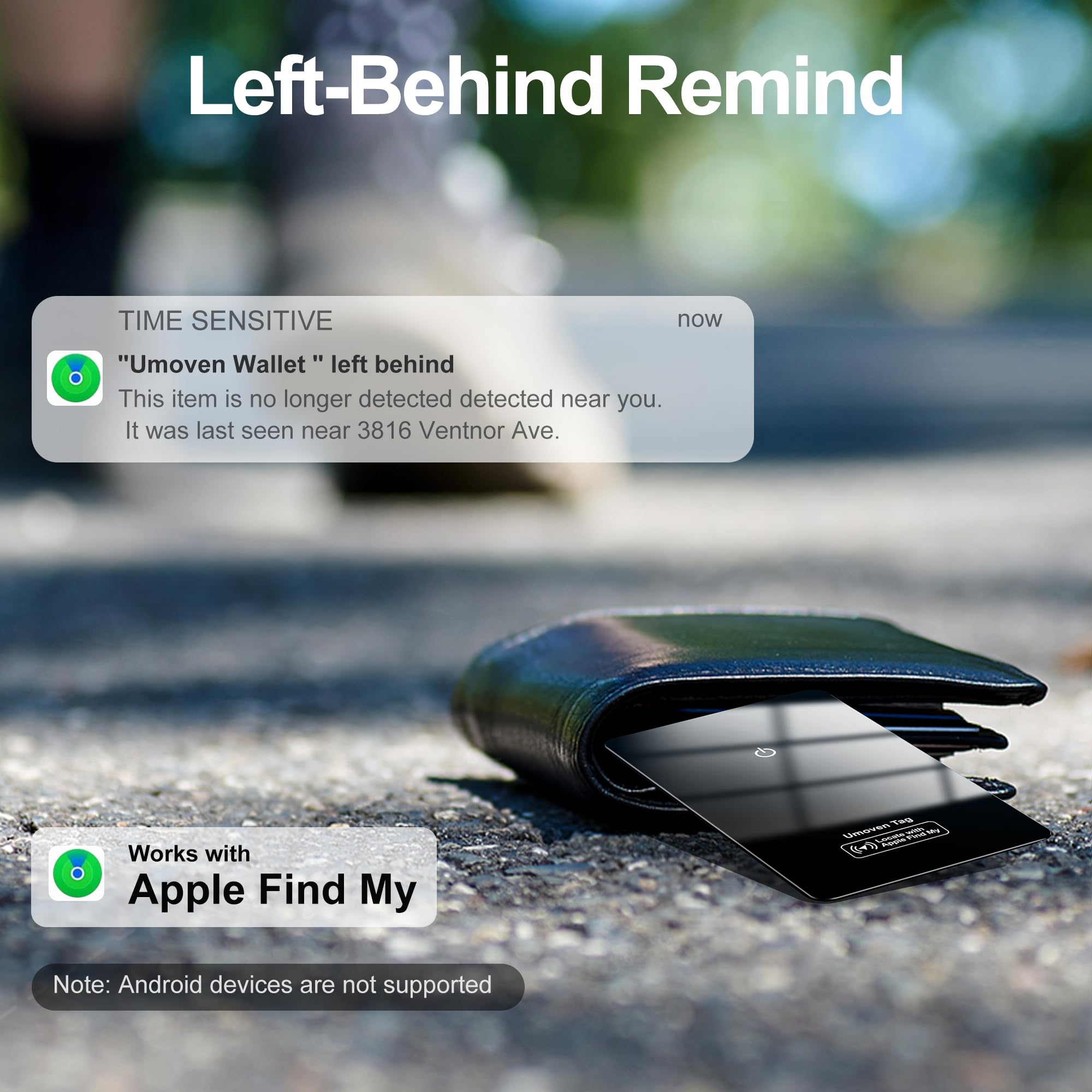 Wallet Tracker Card For Apple Find My(Ios Only)   Thin Wallet Finder With Wireless Charger   Item Locator For Wallet, Luggage Ta