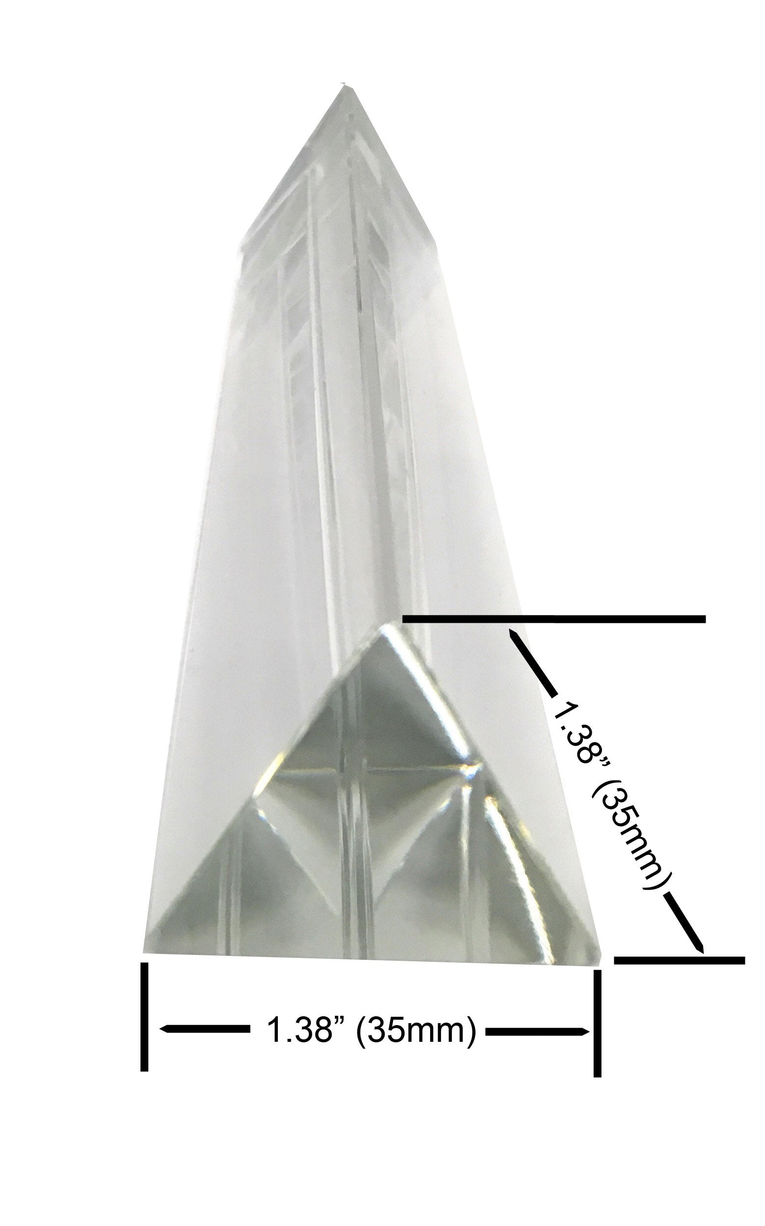 Amlong Crystal 8 Inch Optical Glass Triangular Prism For Teaching Light Spectrum Physics And Photo Photography Prism, 200Mm
