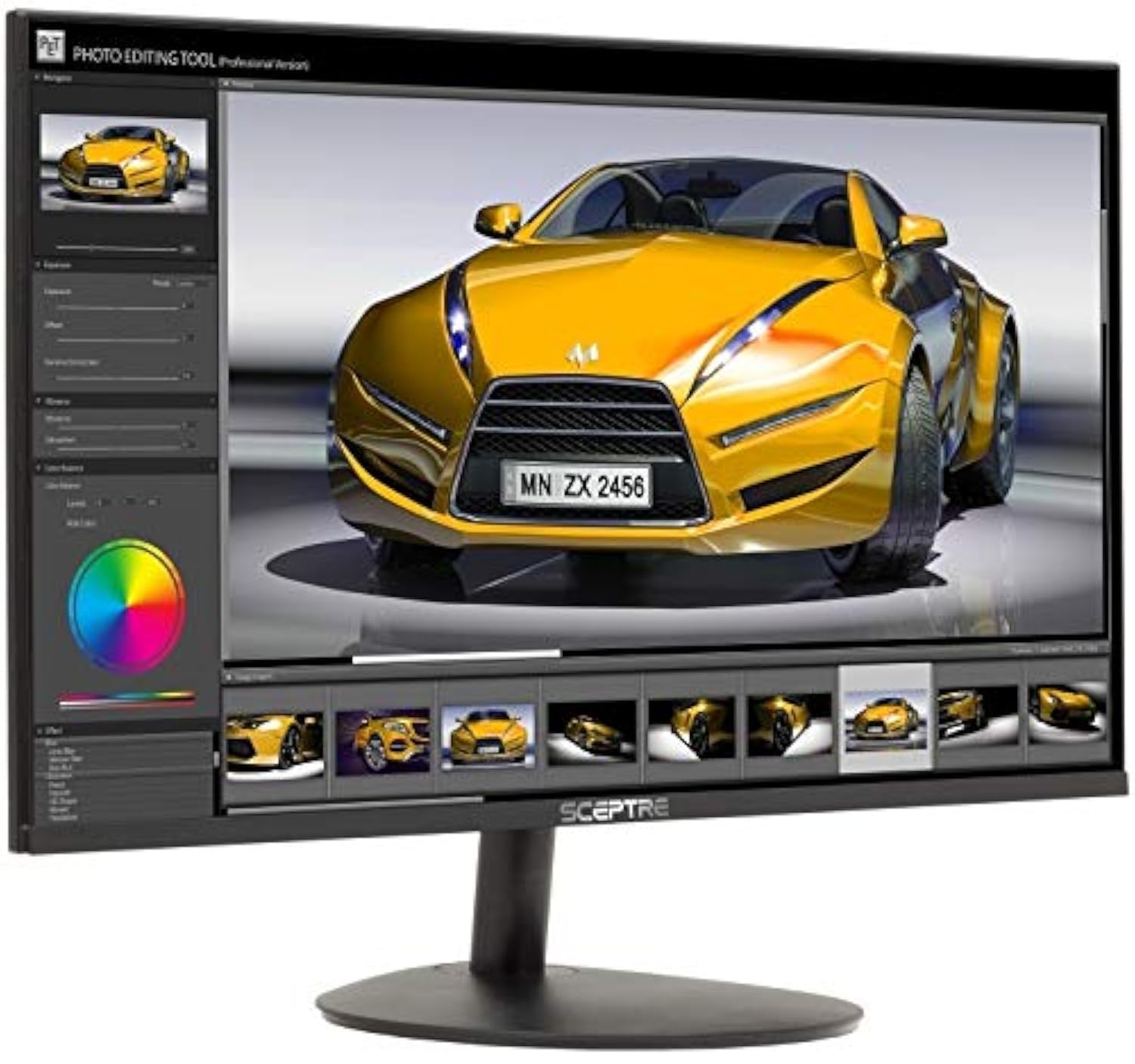 Sceptre 24inch Frameless Ultra Thin 1080P Led Monitor Up To 75Hz Hdmi Vga Speakers, Freesync Compatible Machine Black 2020 (E248W1