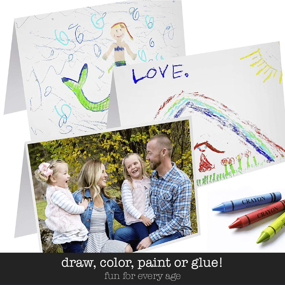 4 Pack, Inventiv 30 Second Recordable Diy Greeting Card, Voice Recorder Module, Blank White/Apply Custom Design Artwork