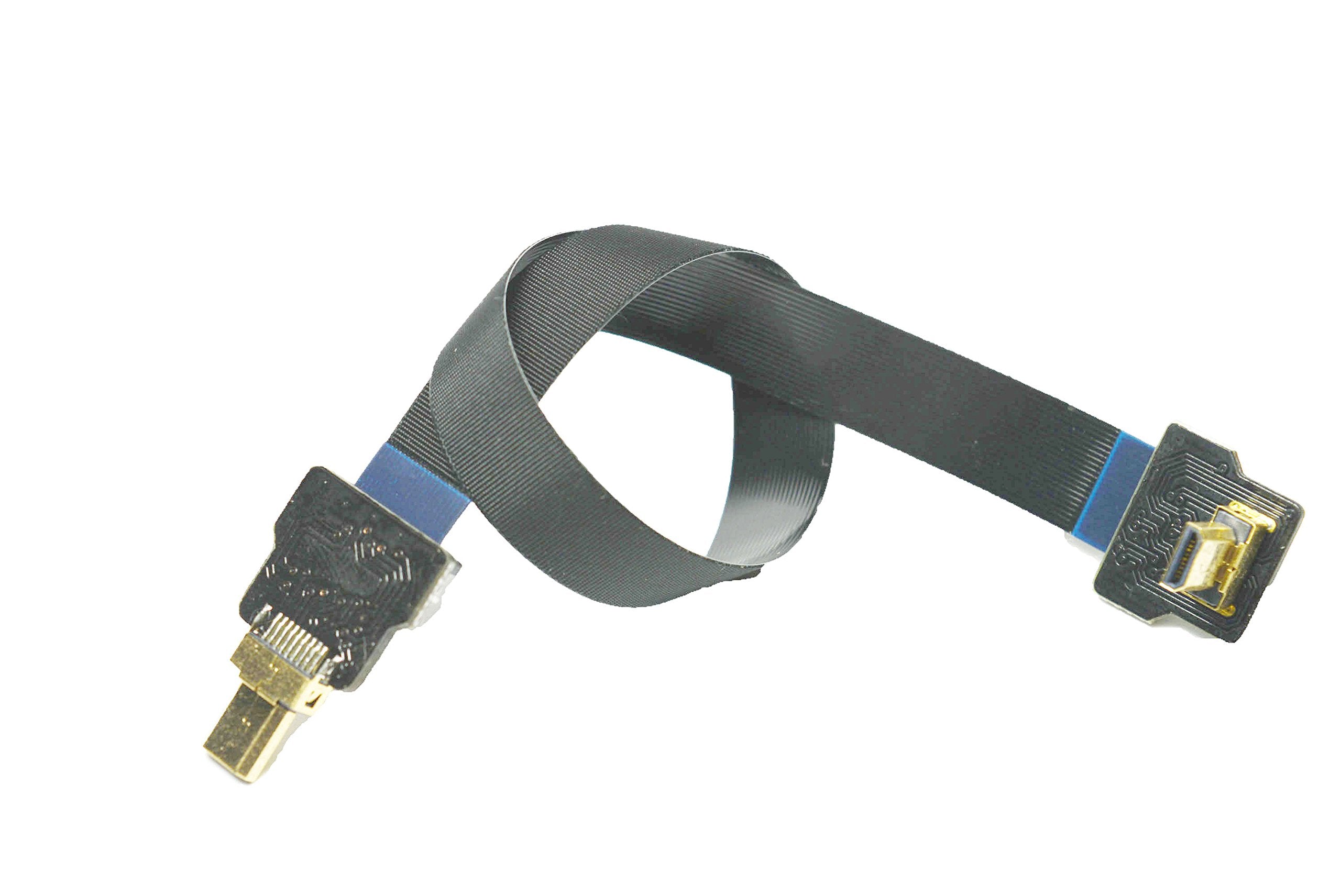 Black Slim Short Ffc Hdmi Fpv Hdmi Cable Micro Hdmi 90 Degree Angled Male To Micro Hdmi Straight Male For Brushless Gimbal Handh