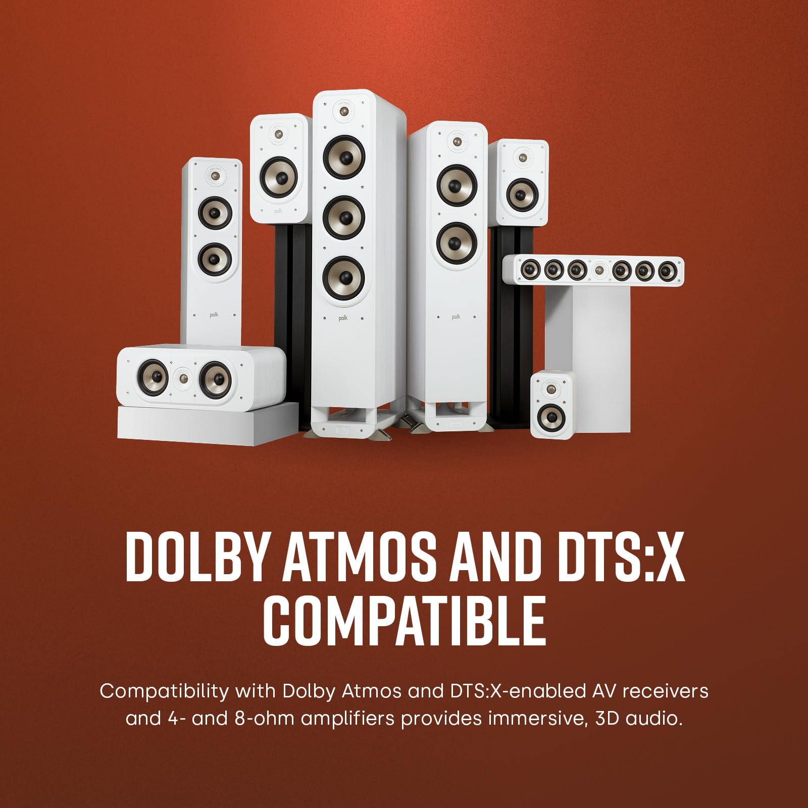 Polk Signature Elite Es15 Bookshelf Speaker   Hi Res Audio Certified, Dolby Atmos & Dts:X Compatible, 1'' Tweeter & 5.25'' Woofe