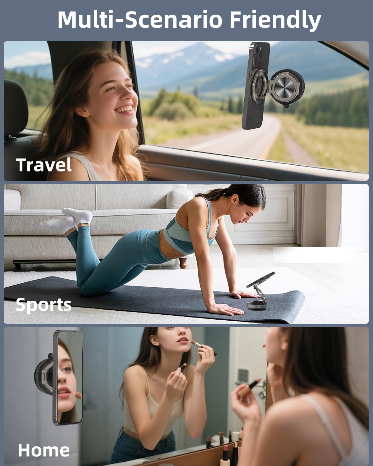 Giieegii 360 Adjustable Vacuum Suction Bracket For Magsafe Car Mount,Vacuum Magnetic Phone Holder,Cell Phone Holders For Your Ca