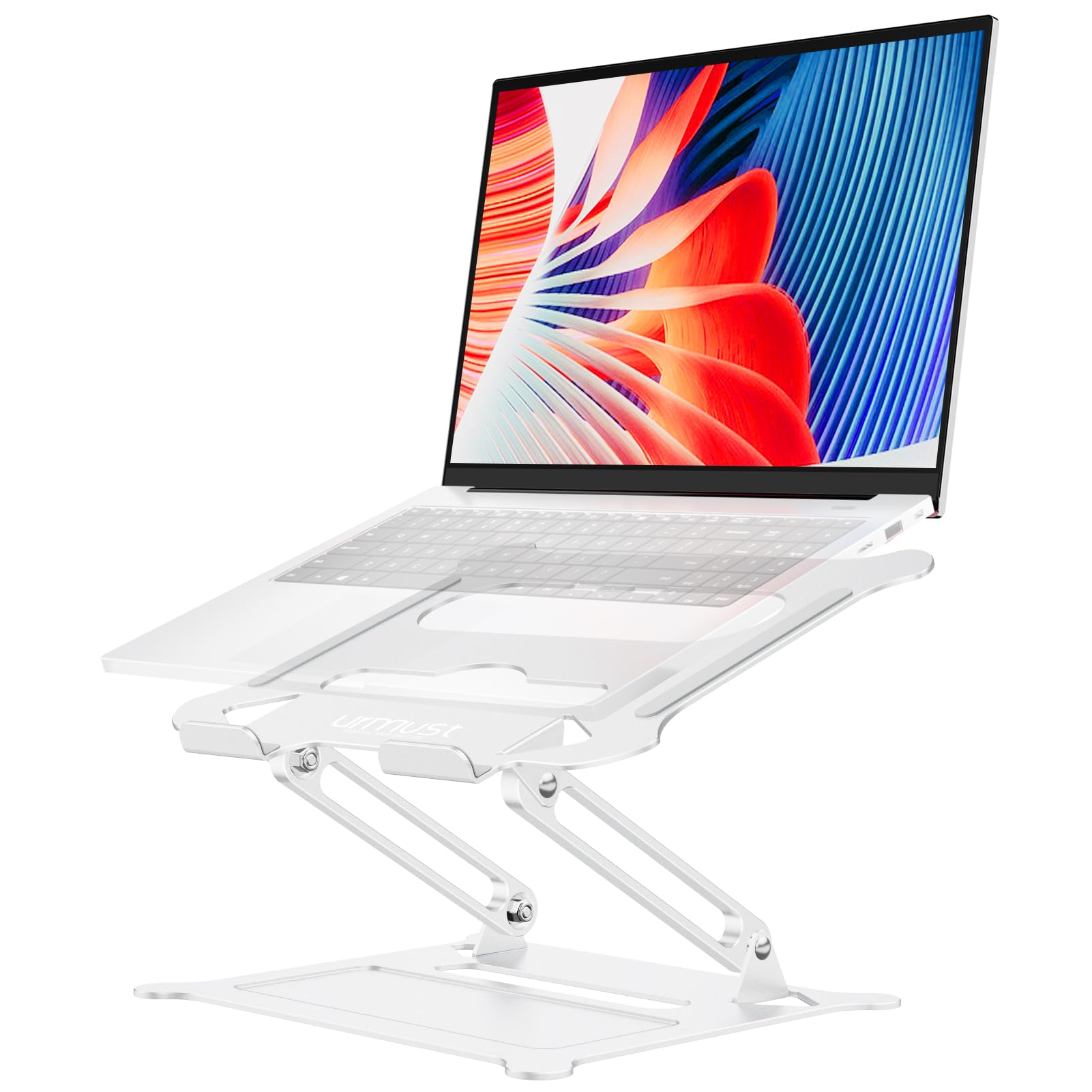 Urmust Laptop Notebook Stand Holder Adjustable Ultrabook Stand Riser Portable Compatible With Macbook Air Pro Hp Dell Xps Lenovo