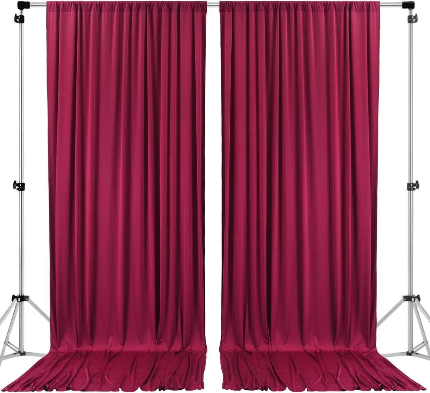 10X8Ft Wrinkle Free Burgundy Backdrop Curtain Maroon Backdrop Drapes, Thick Fabric Wedding Curtains Party Background For Baby Sh