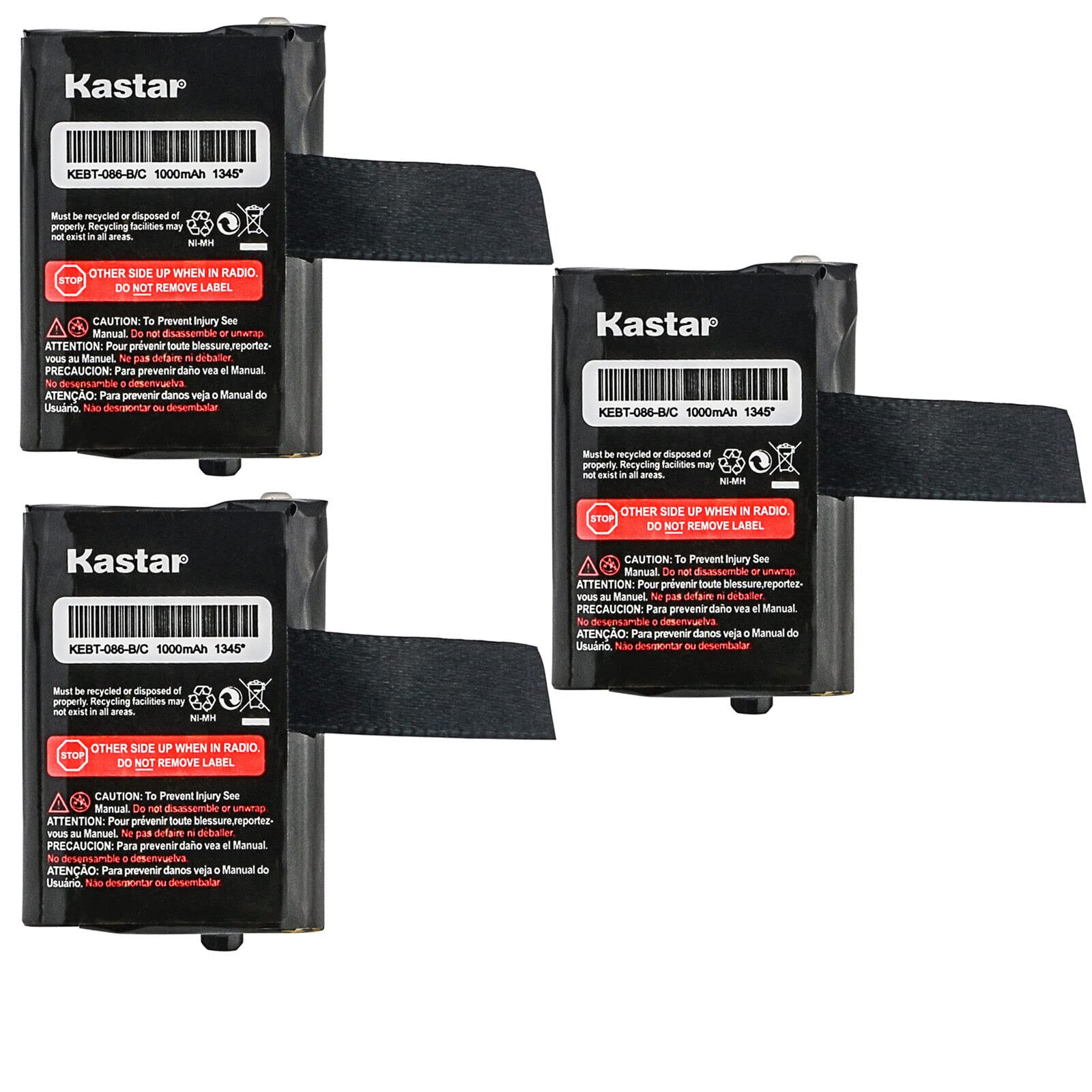 Kastar 3Pack Battery Replacement for Motorola Two Way Radio Walkie Talkie 53617 M53617 3XCAAA KEBT086 KEBT086B/C BNHKEBT08