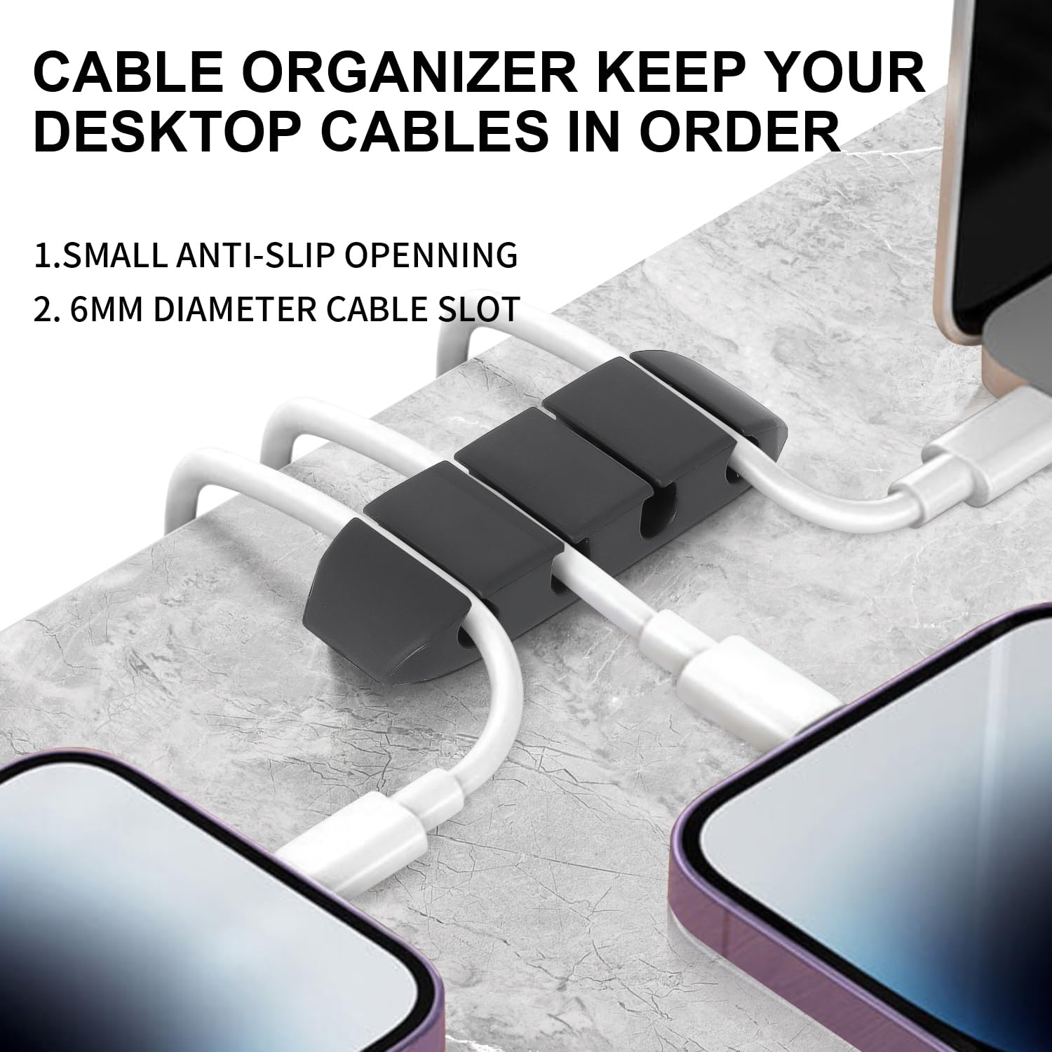 16 Pcs Cable Management Kit Black Cable Clips Holders Multi Purpose Self Adhesive Cable Cord Clips Charging Usb Wire Organizer F