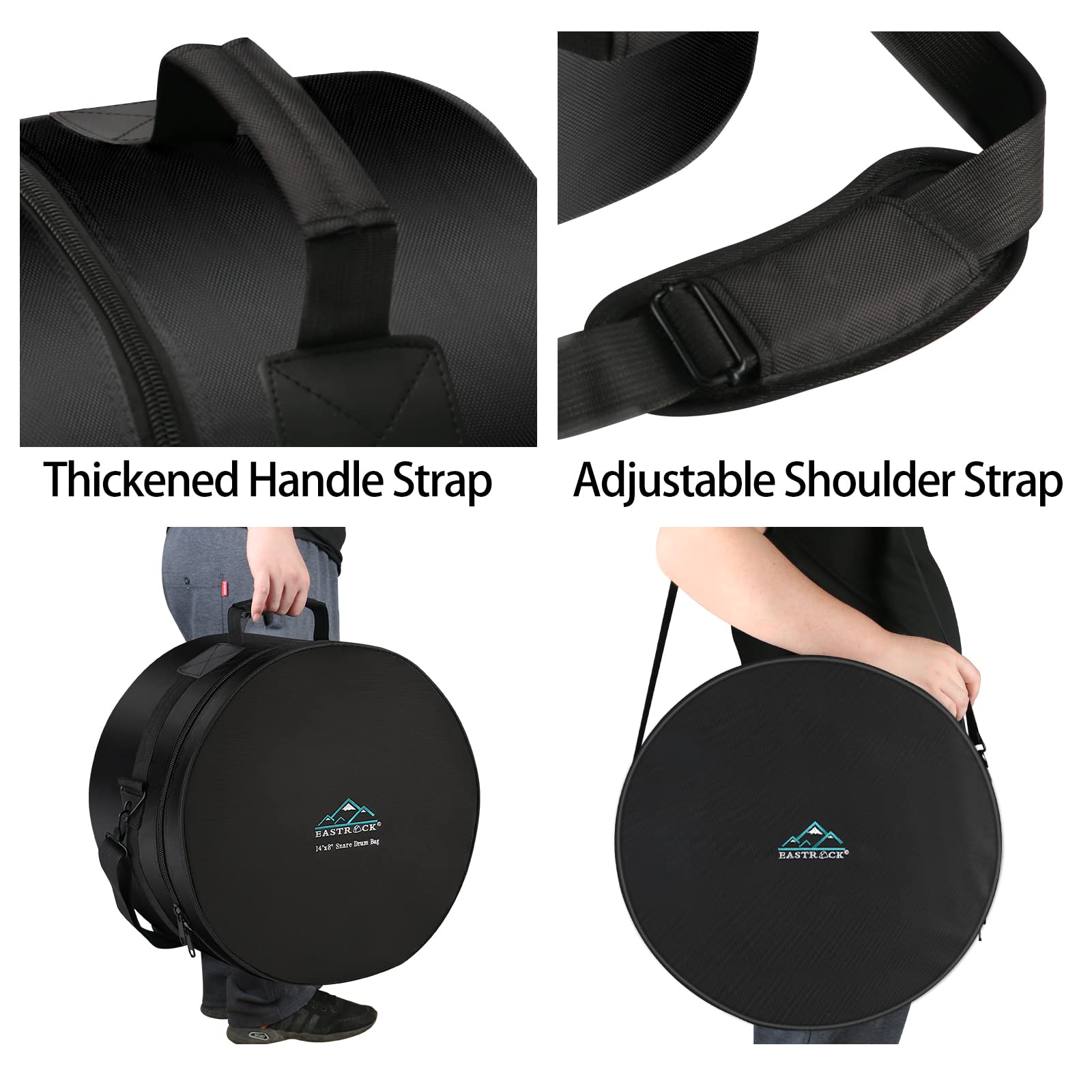 Eastrock 14'' X8'' Snare Drum Bag, Snare Drum Cases 15 Mm Thick Padding For Your Drum Protection (14 * 8'' Snare)