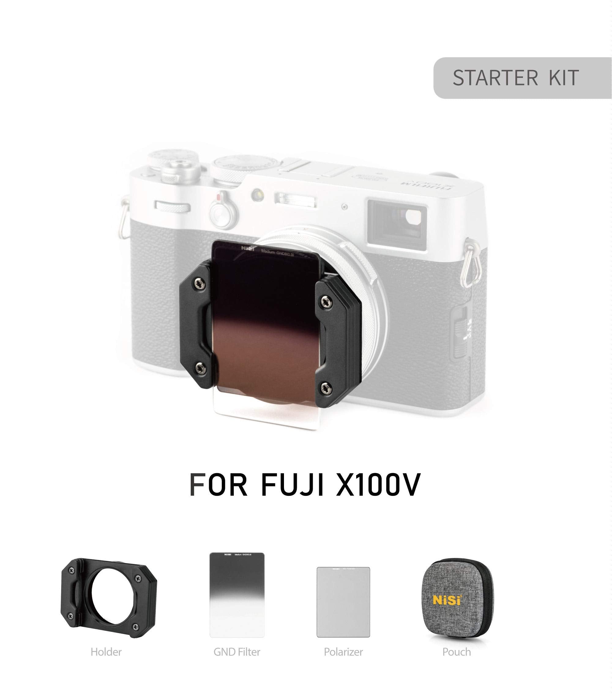 Nisi P1 Fujifilm X100 Starter Kit   Compact Camera Filter Holder System With 2 Filters   Compatible With Fujifilm X100 Series (X
