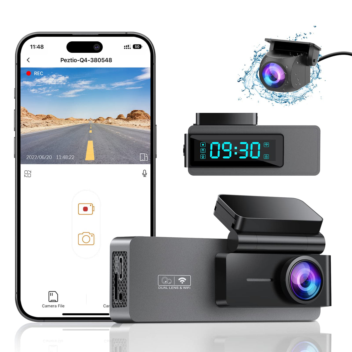 Arifayz Dual Dash Cam 2K+1080P Front And Rear, Built-In Wifi, 4K Single Camera For Cars, Car Camera, Dashcams Cars With Night Vi
