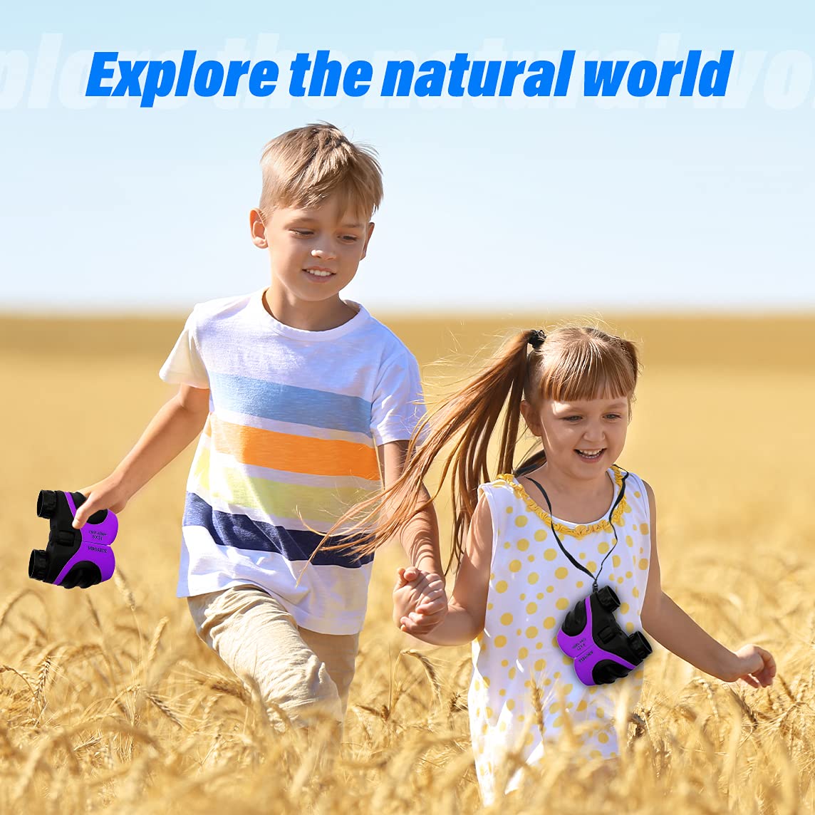 3 8 Years Old Girl Easter Gifts, Vnvdflm Compact Binoculars For Kids Yard Toys, Best Gift For Girls Age 4 10 To Watching Birds,