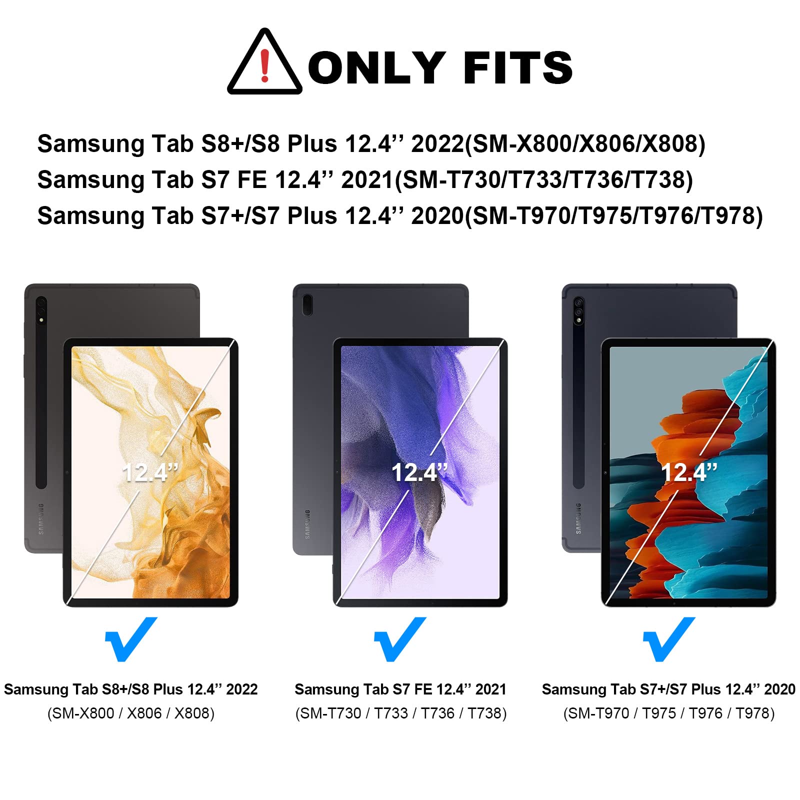 Nillkin Galaxy Tab S8 Plus Keyboard Case With Stand, For Samsung Galaxy Tab S7 Fe S7 Plus S7+ With Detachable Keyboard With Trac