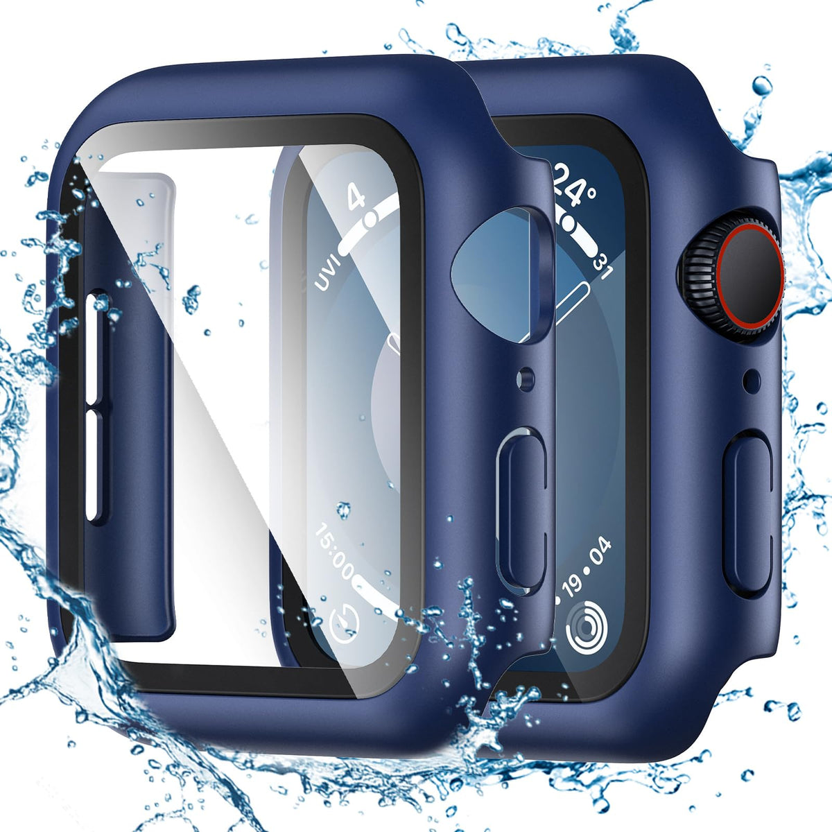 Tensea For Waterproof Apple Watch Screen Protector Case Series 9 8 7 41Mm Accessories, Iwatch Protective Pc Face Cover Built In