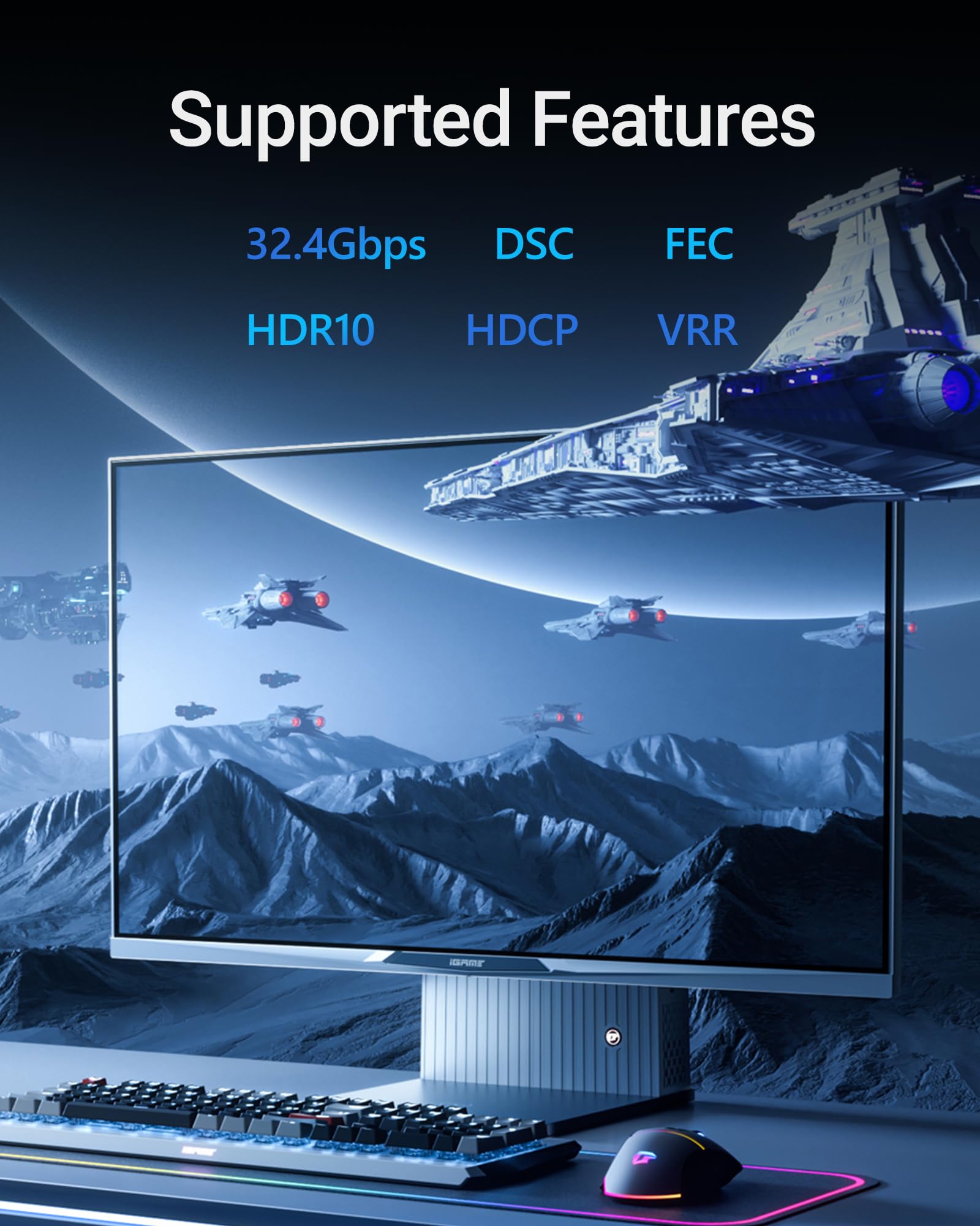 Agfinest Usb C To Displayport 1.4 Cable 6.6Ft (Support 8K@60Hz, 4K@144Hz, 2K@240Hz) Thunderbolt 3/4 To Dp Cord Compatible With M