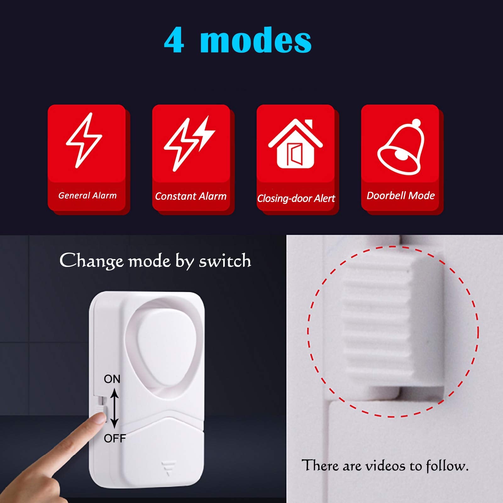 Door Alarm For Home, Door Sensor, Window Alarm For Home Security, Pool Door Alarm For Kids (6 Pack)